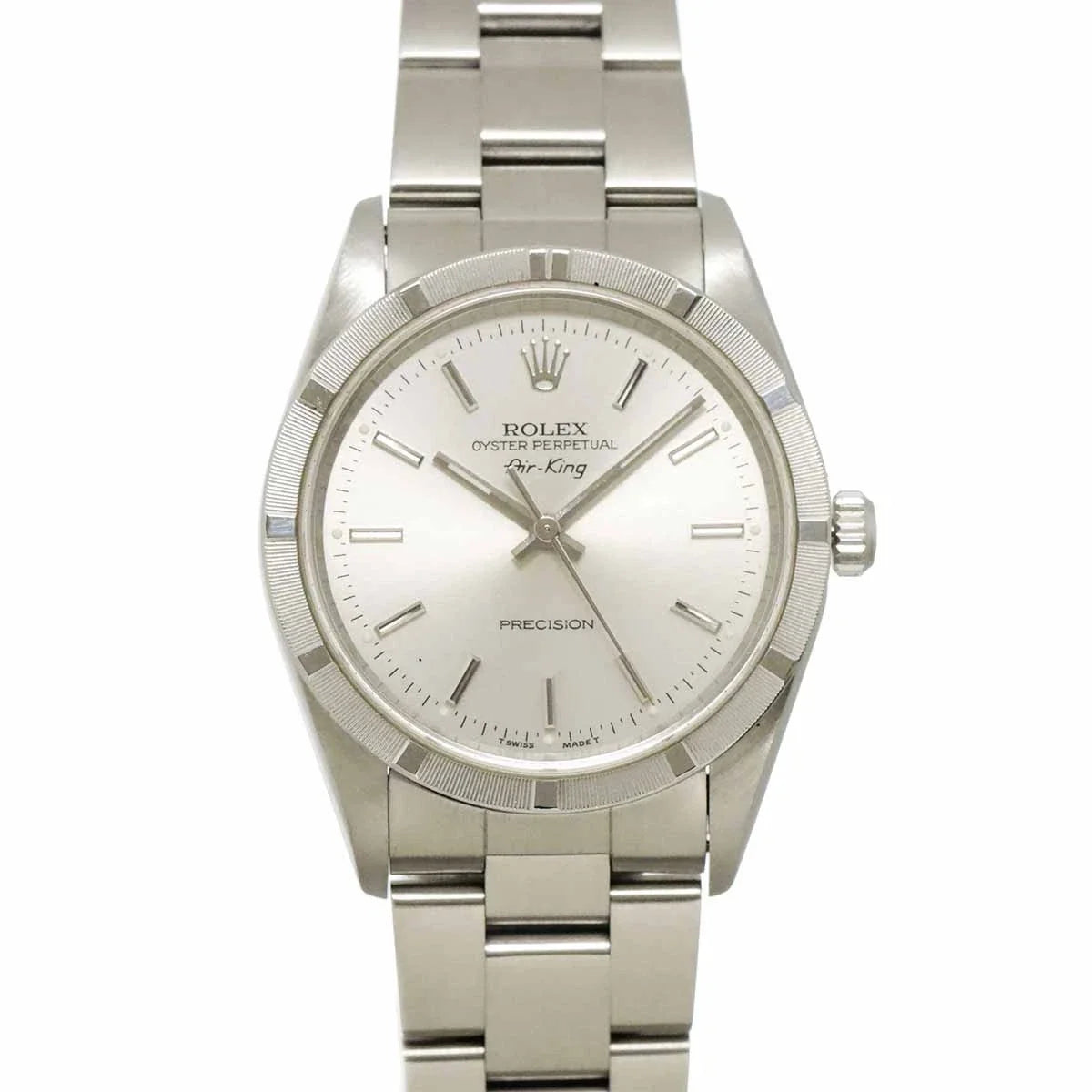 ROLEX Air King Engine turned bezel 14010 Serial U Automatic Mens 90334724