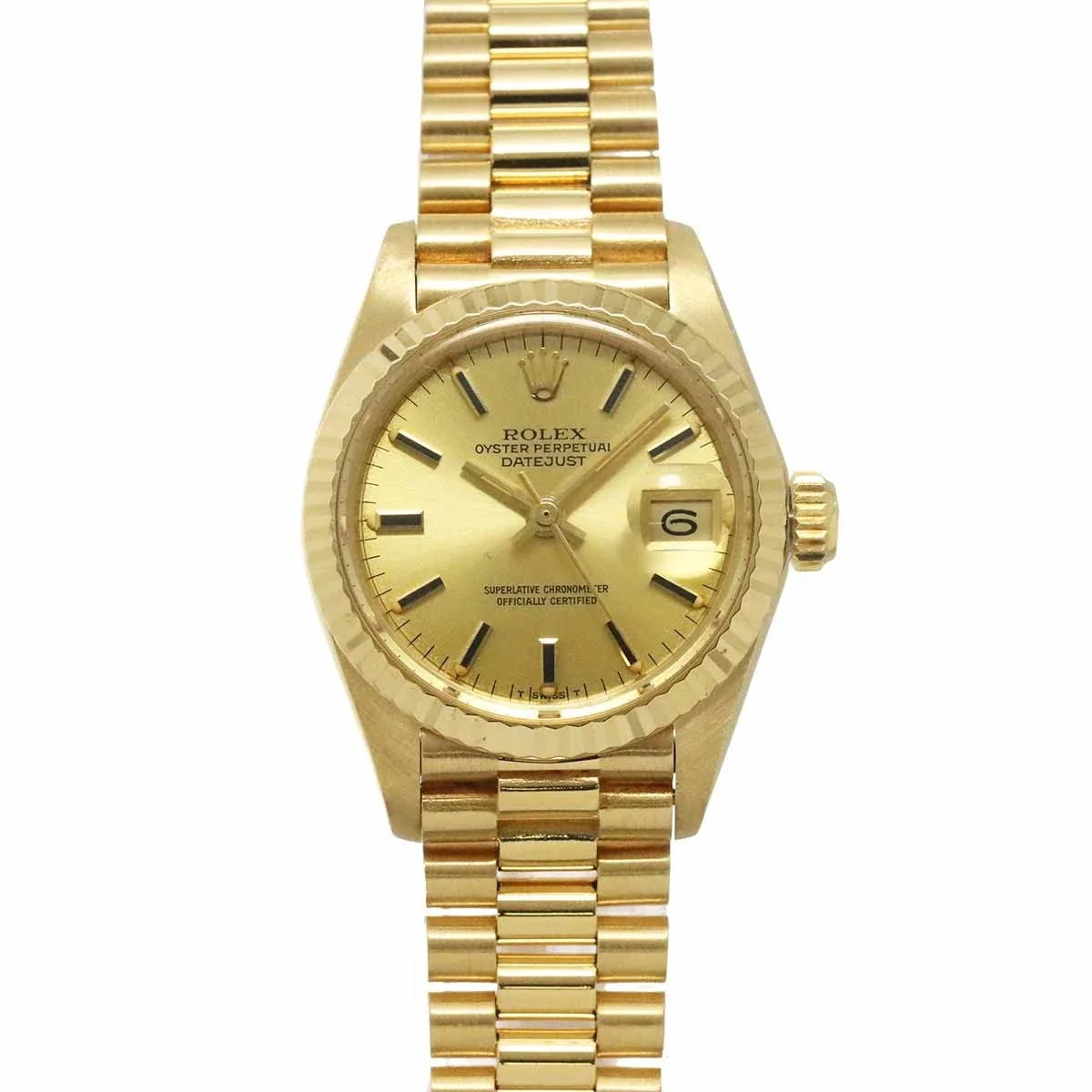 ROLEX Datejust 6917 Serial 7 750 YG Gold Dial Ladies 90331725