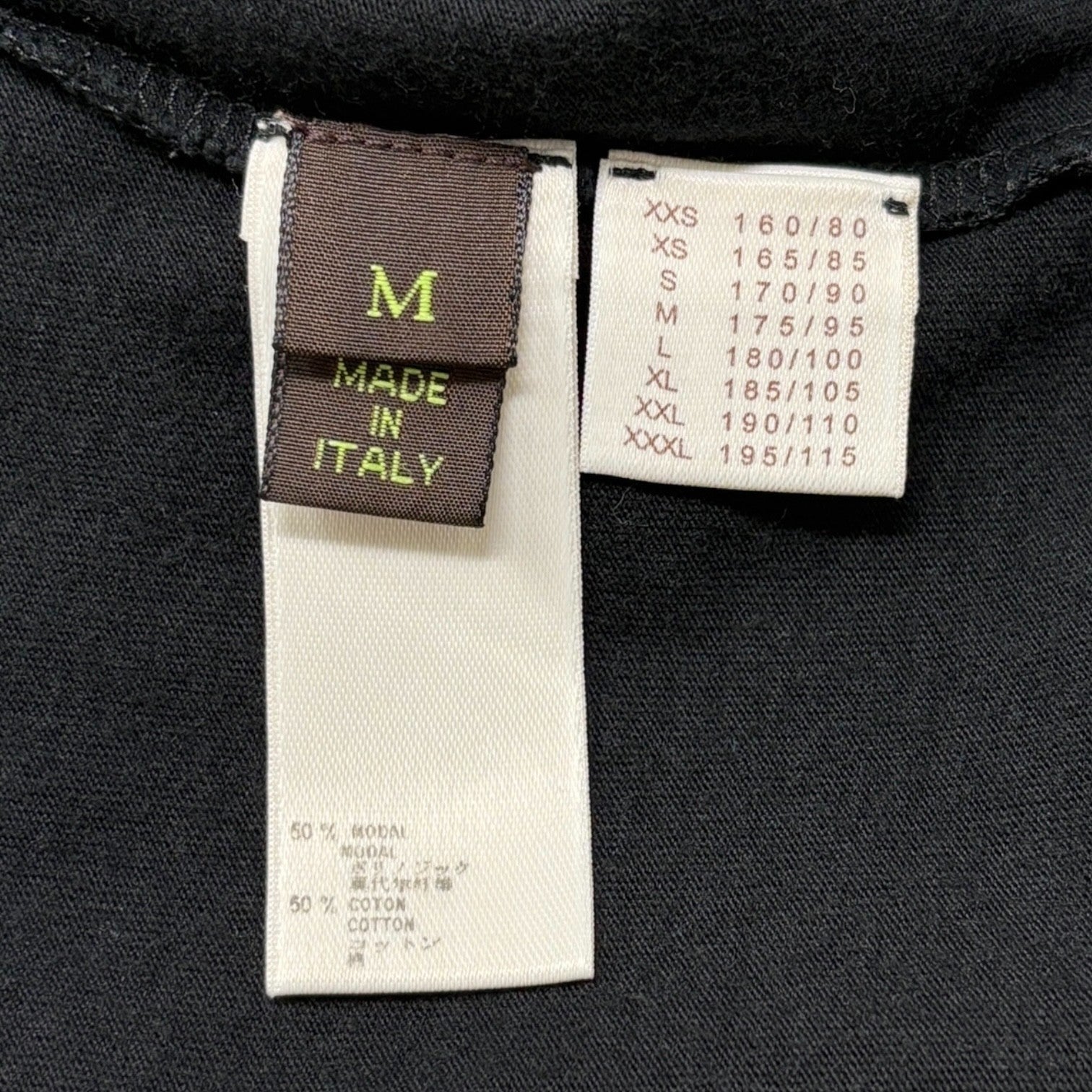 LOUIS VUITTON Vintage Graffiti T-shirts Top Mens #M Black Light Green Cotton