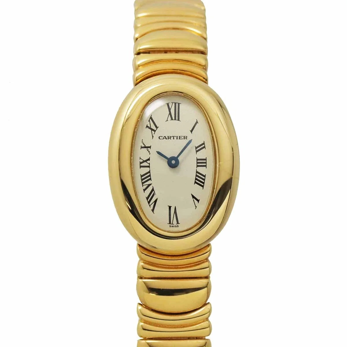 Cartier Mini Baignoire W15109D8 Quartz 750 YG Ladies cream Dial 90325408