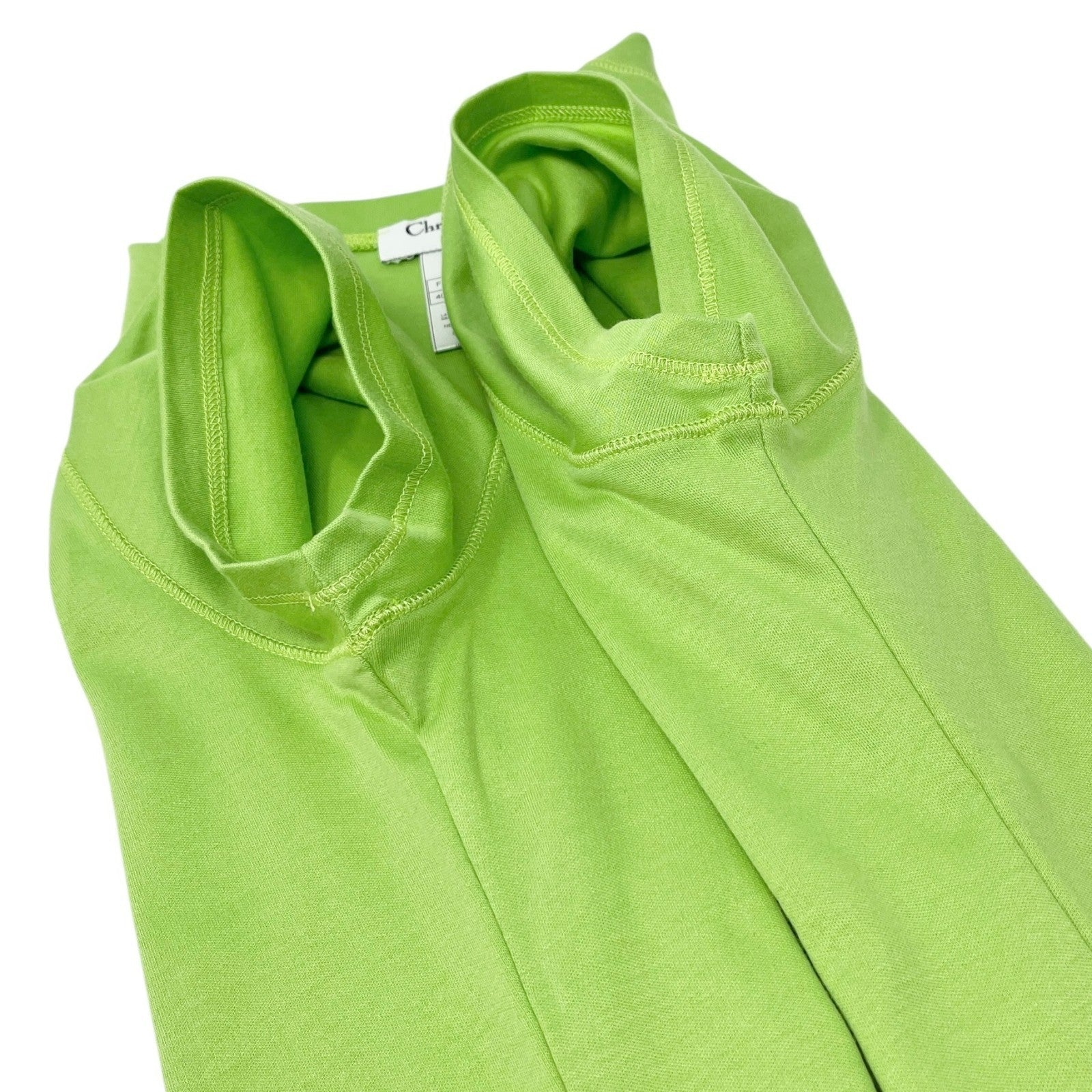 Christian Dior Vintage 2004 Dolls Logo T-shirt Top #44 Light Green Cotton