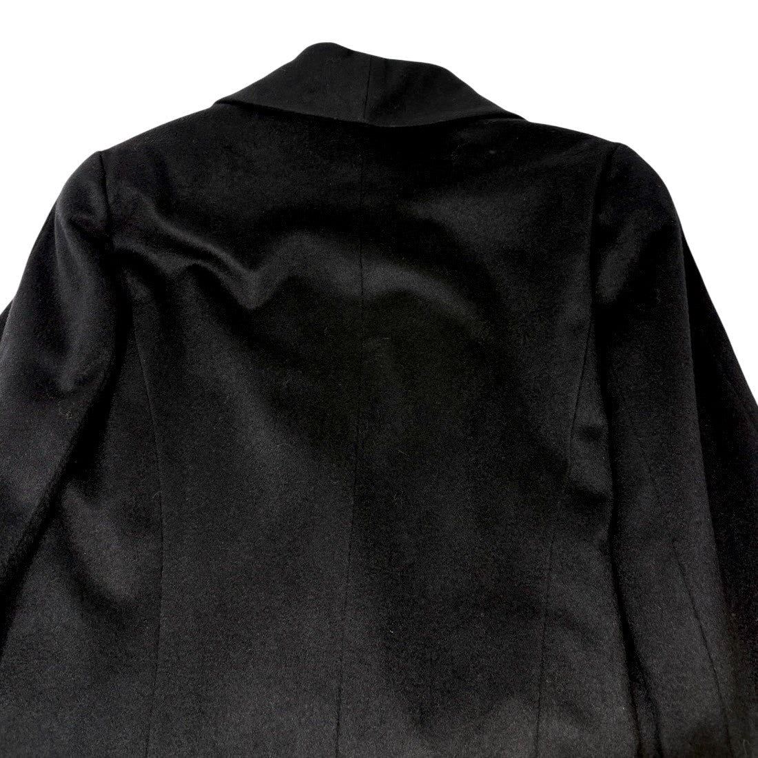 CHANEL Vintage CC Mark Logo Jacket #38 Button Pocket Black Gold Cashmere