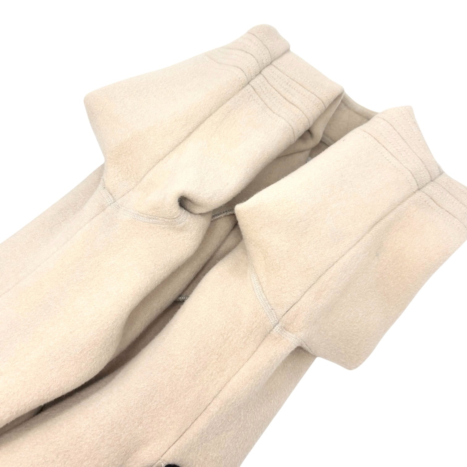 CHANEL Sport Vintage CC Mark Logo Open Front Jacket Belt Beige Black Wool