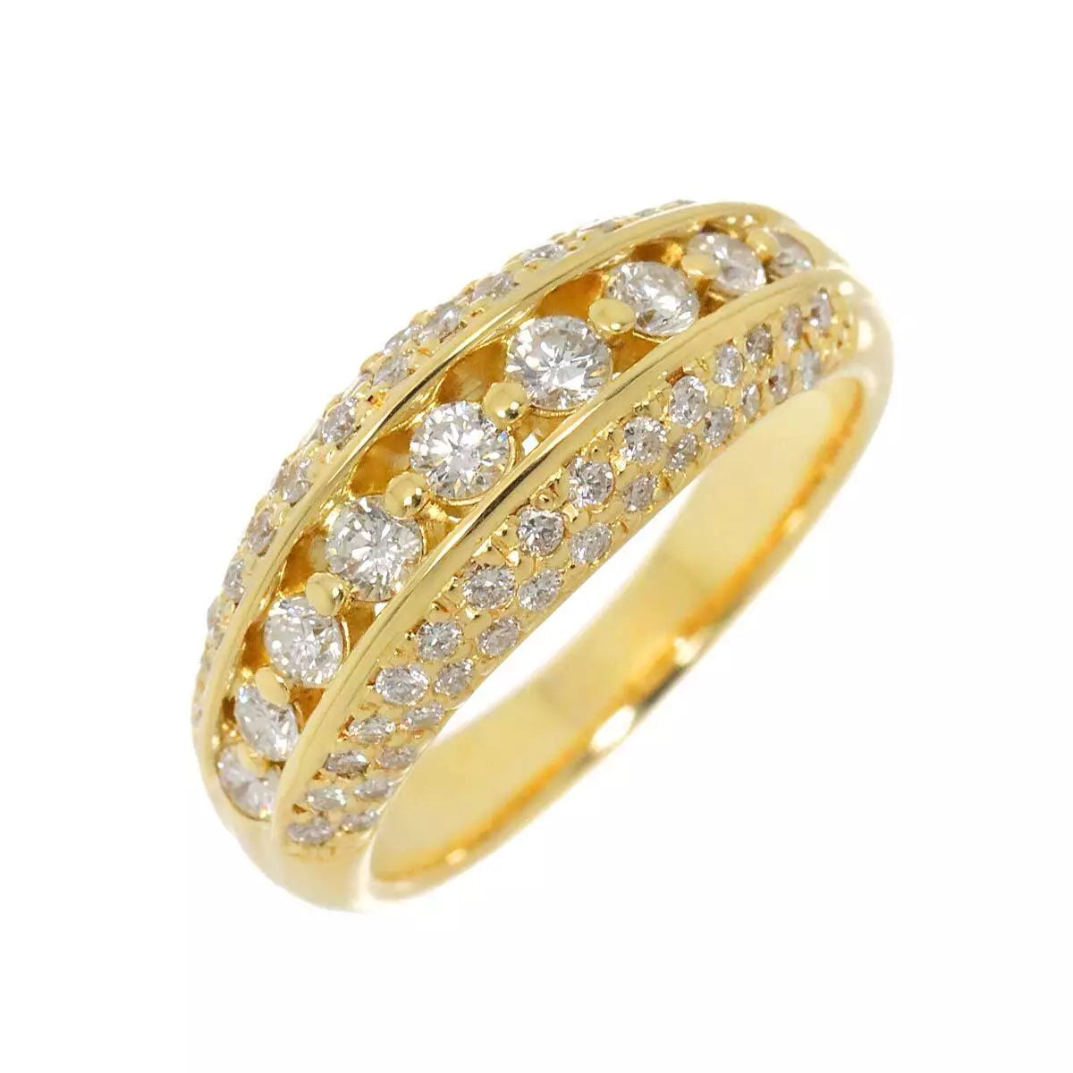 Diamond 1.00ct Ring 18K YG Yellow Gold 750 6(US) 90250714