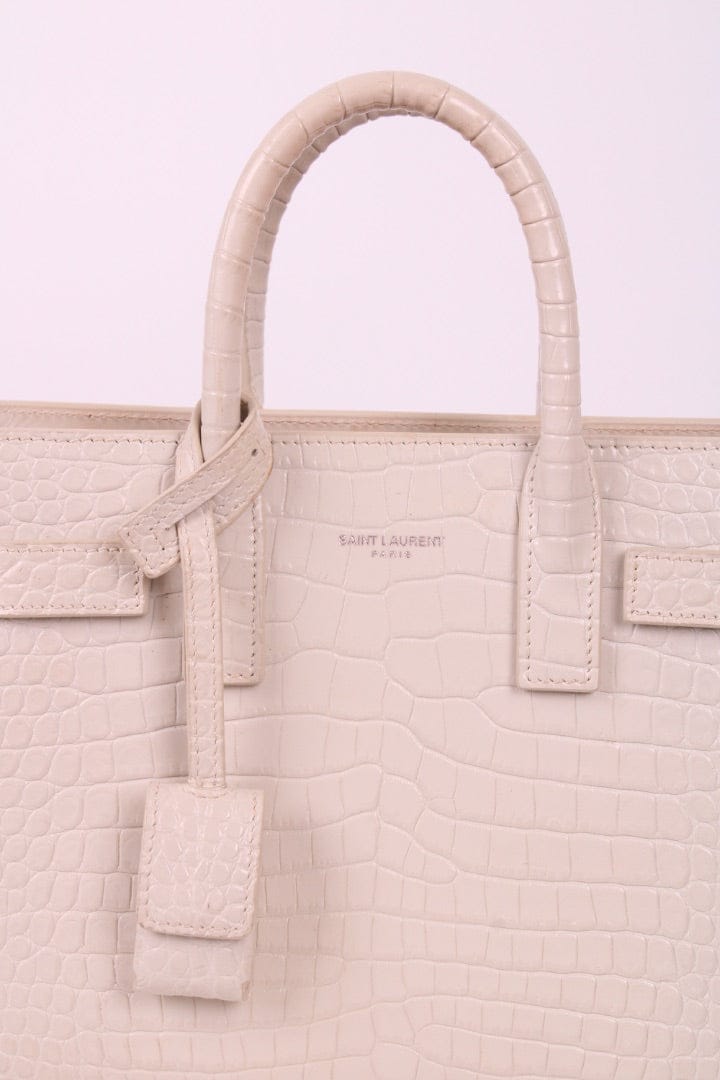 Saint Laurent White Saint Laurent Nano Sac de Jour