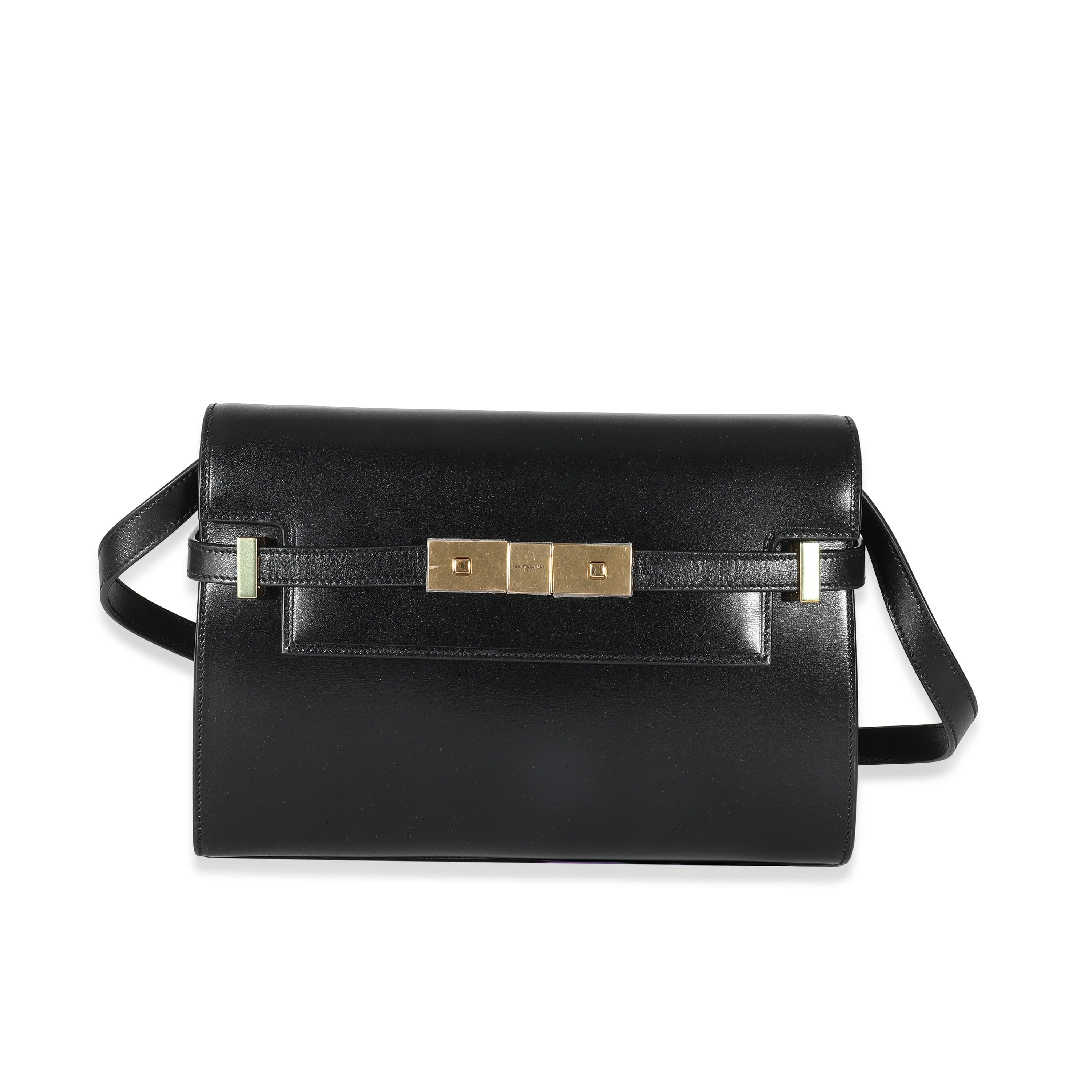 Saint Laurent Saint Laurent Black Box Leather Small Manhattan Bag