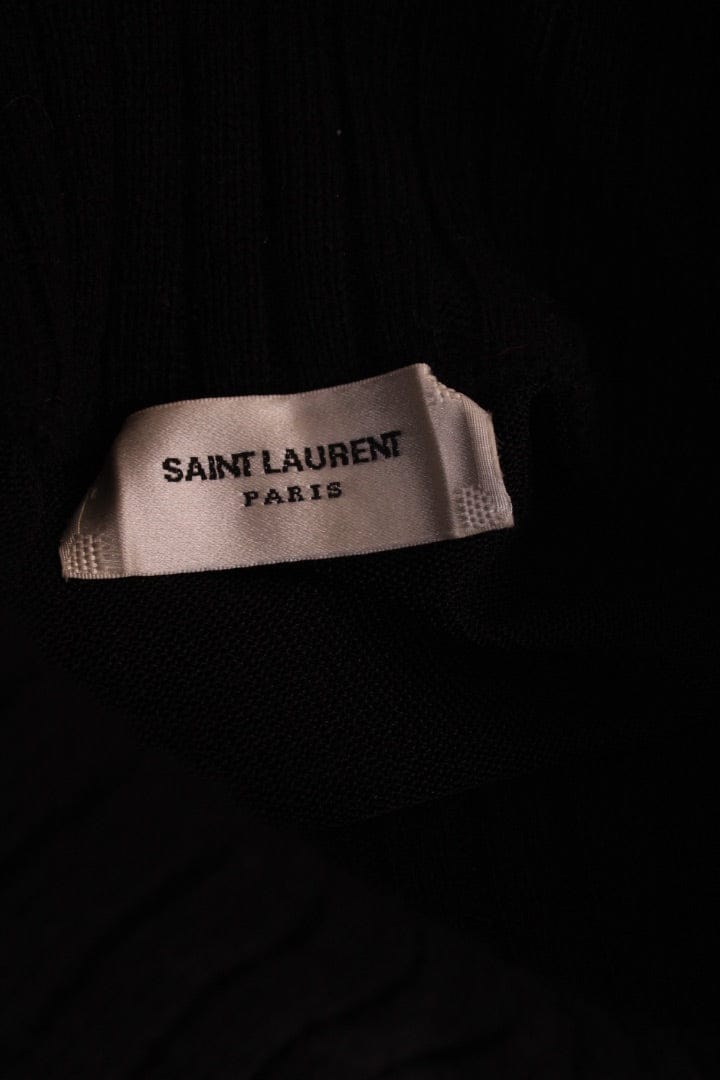 Saint Laurent Saint Laurent Sheer Faux Fur Cuff Top Black S