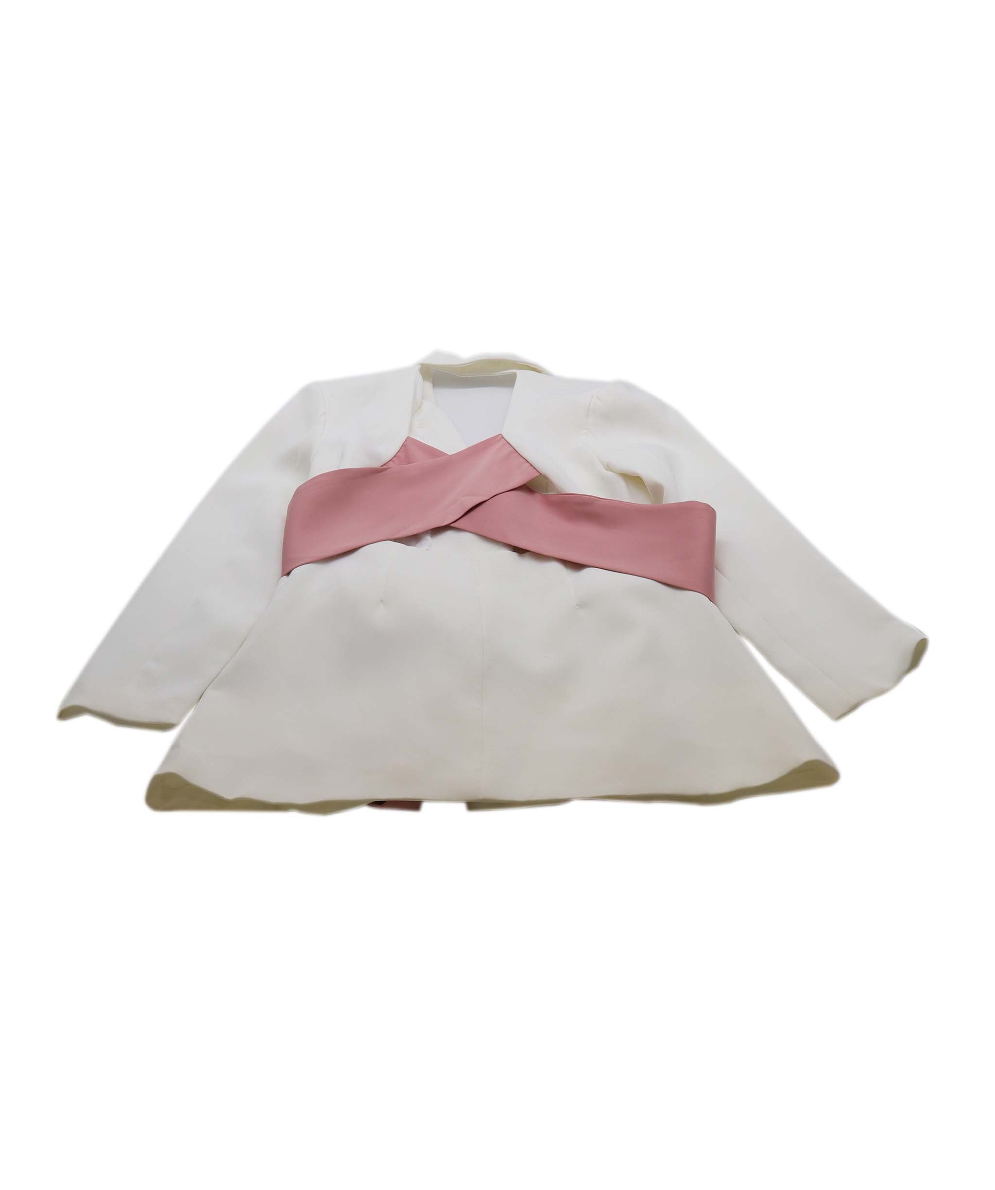 Saira Bow Down Blazer Bow White Medium RJC4234