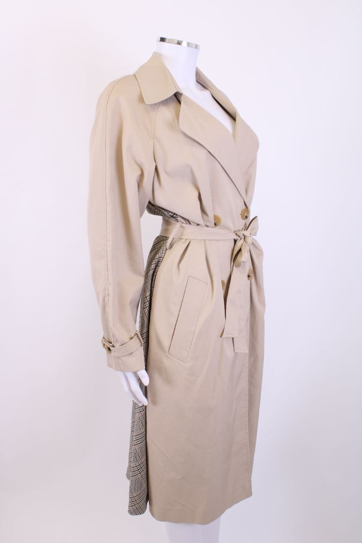 Sandro Sandro L/S Check Back Trench Coat Beige 12