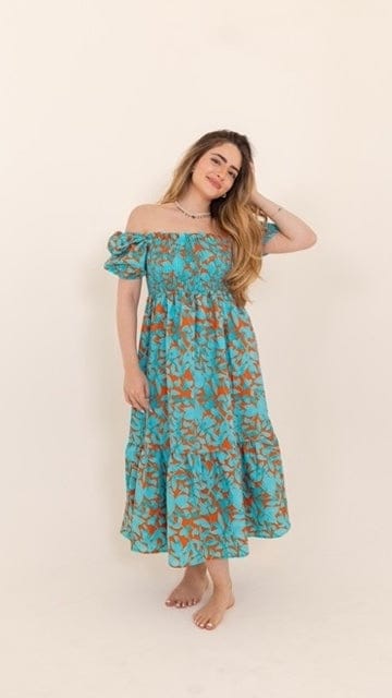 SELF LOVE BLOSSOM BREEZE PUFFY SLEEVES  DRESS (فستان)