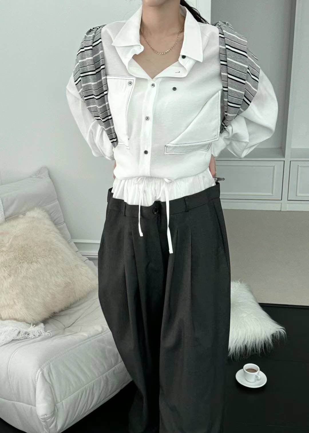 SEOUL COLLECTION DOUBLE WAIST TROUSERS (LIVE SHOW)