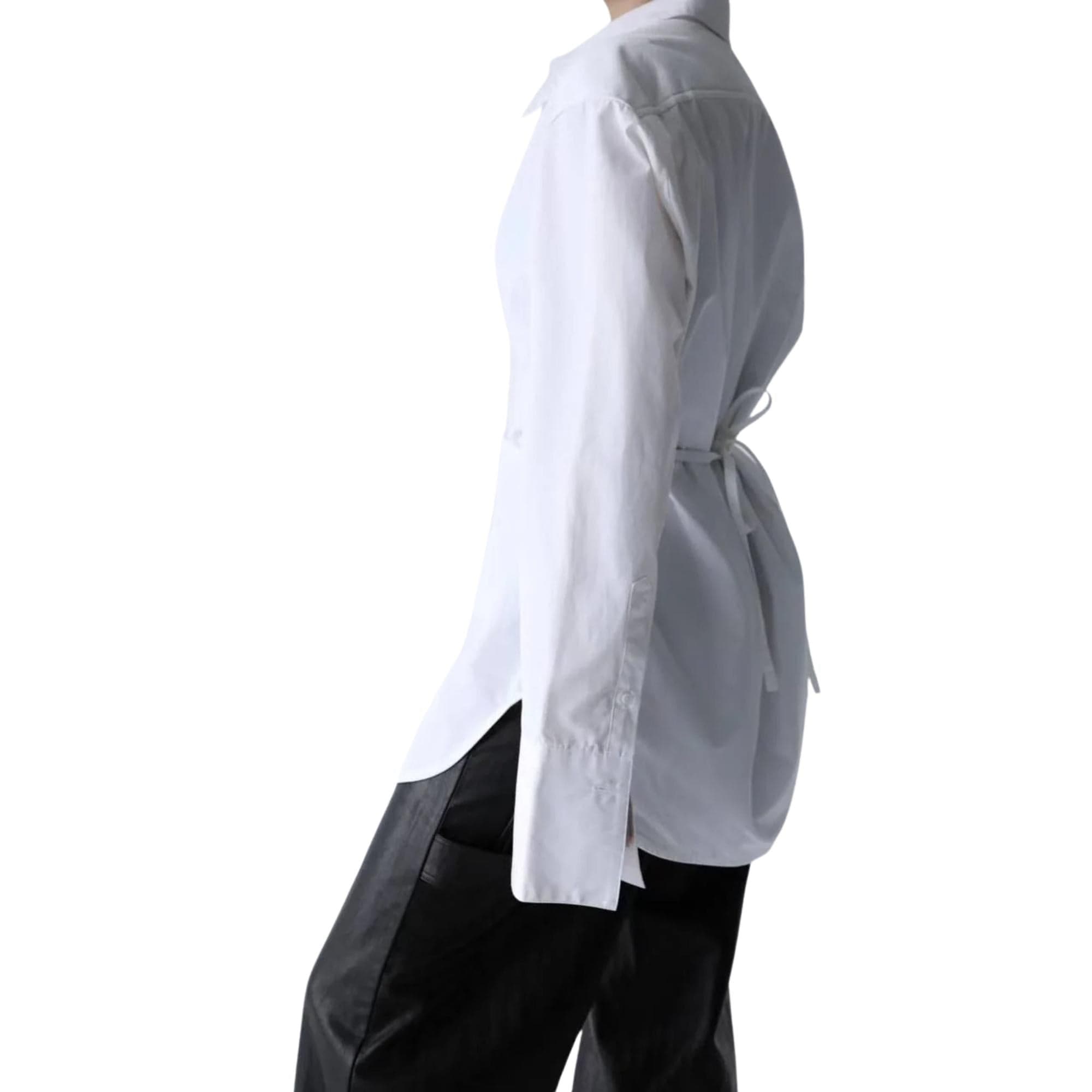 SEOUL COLLECTION FITTED LONG SLEEVE SHIRT WITH BELT