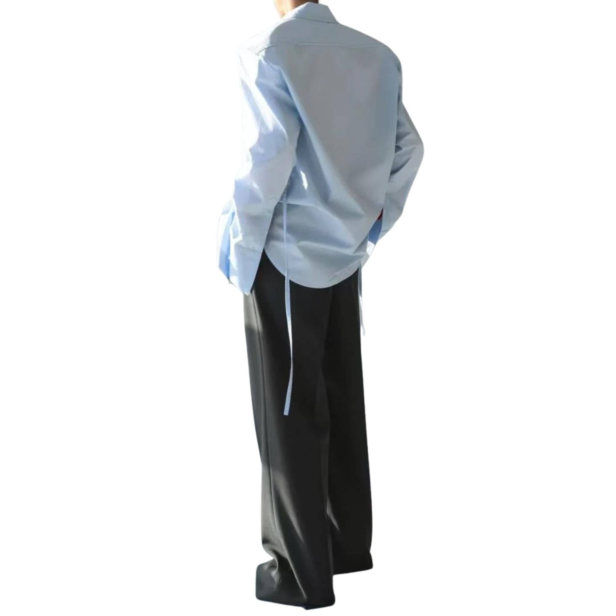 SEOUL COLLECTION FITTED LONG SLEEVE SHIRT WITH BELT