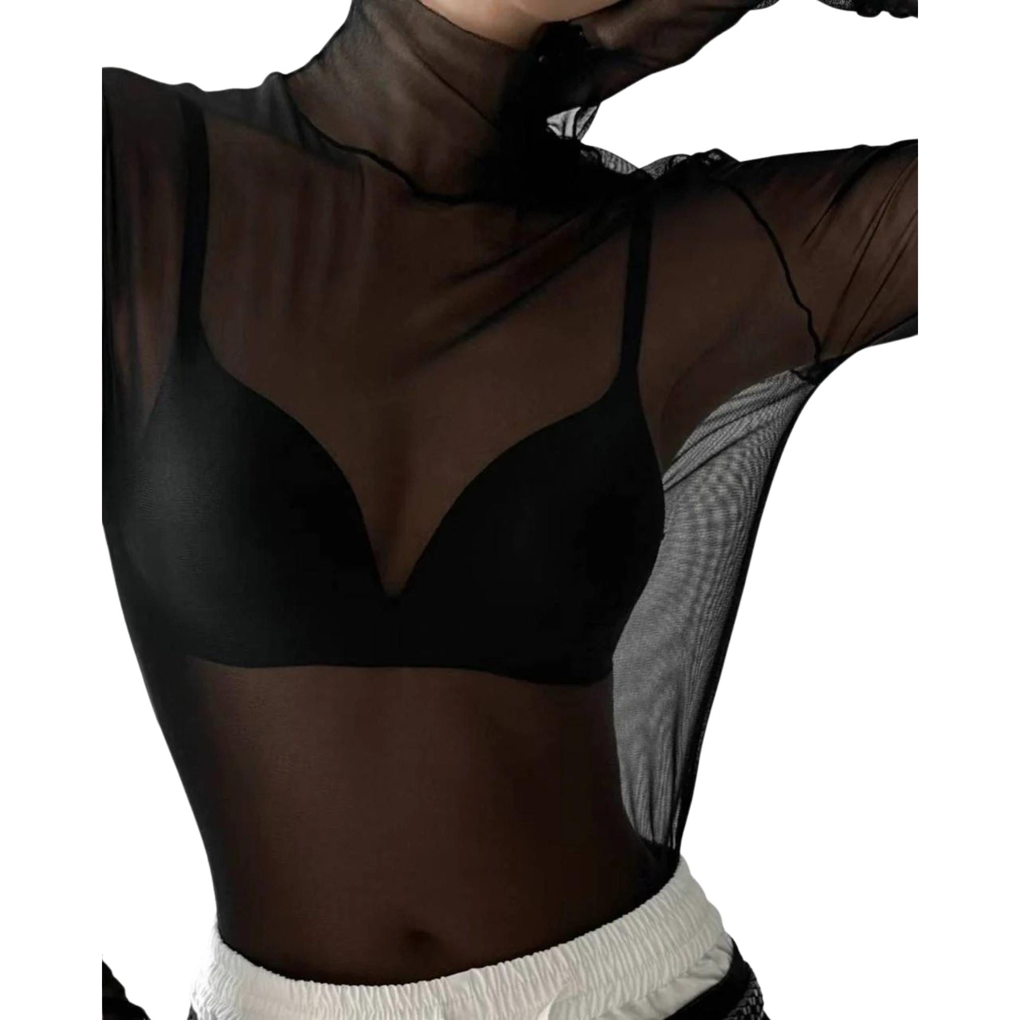 SEOUL COLLECTION LONG SLEEVES MESH TOP