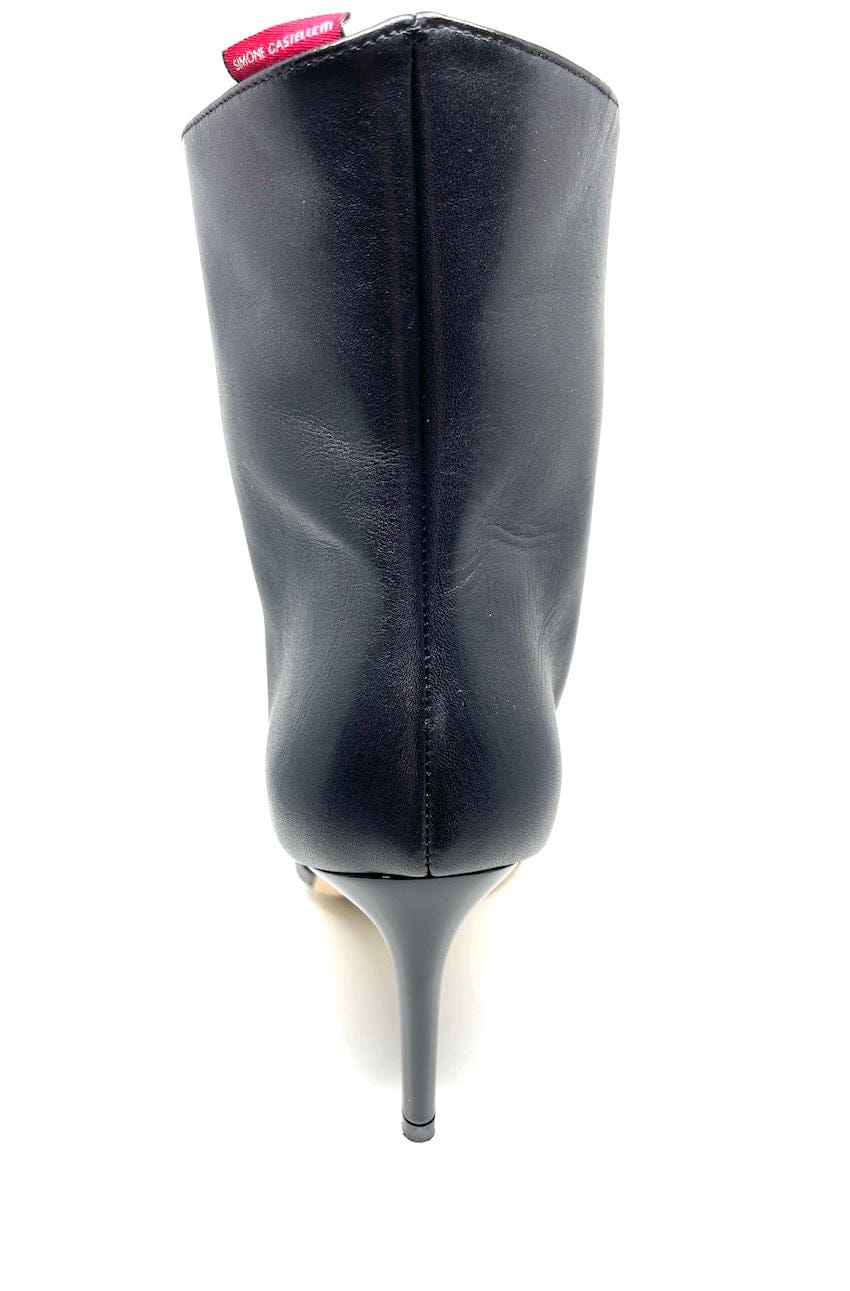 SIMONE CASTELLETTI PAOLINA POINTED-TOE BLACK MID-CALF BOOTS