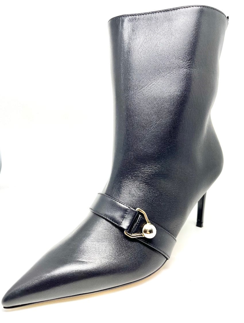 SIMONE CASTELLETTI PAOLINA POINTED-TOE BLACK MID-CALF BOOTS