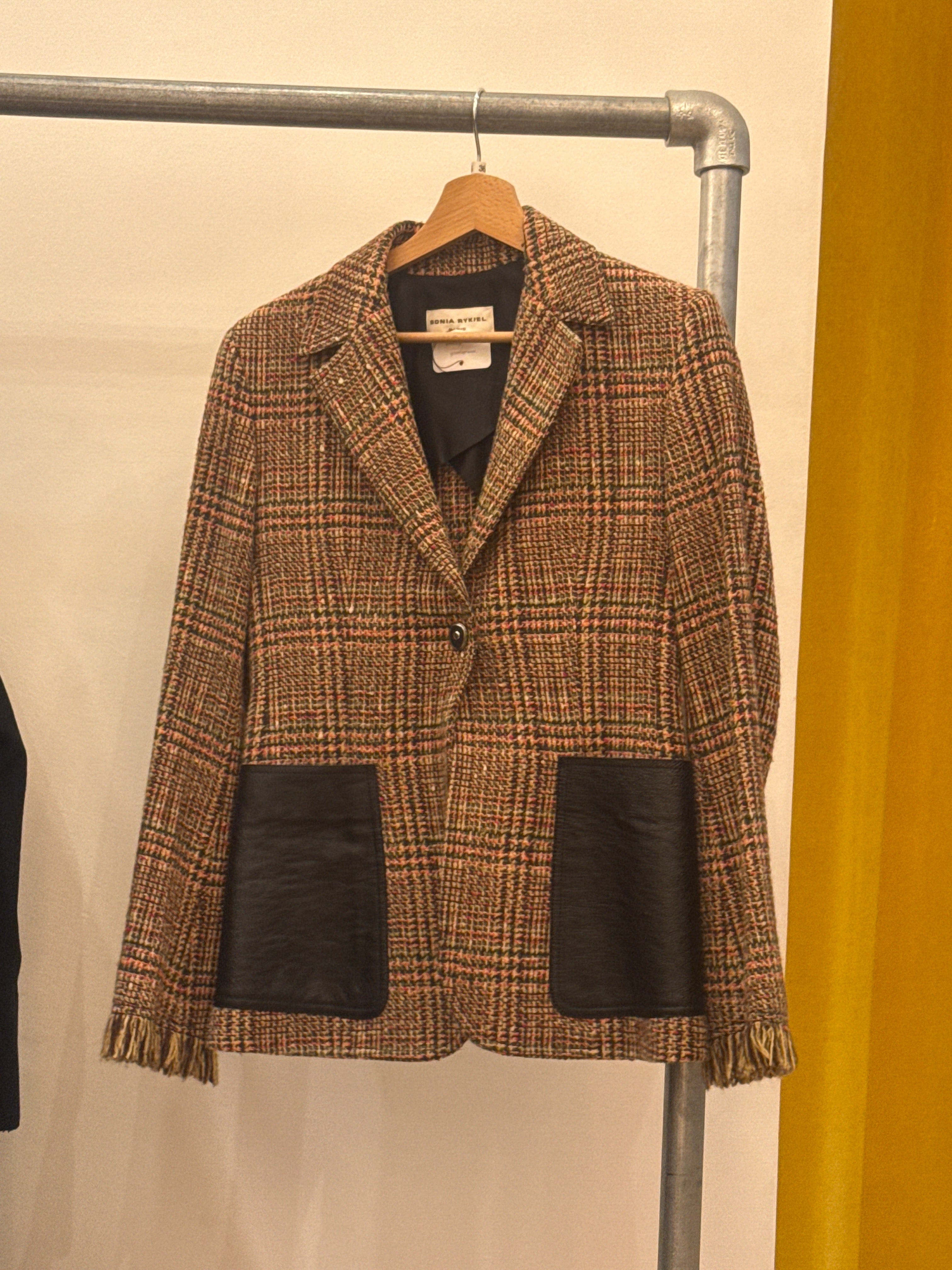 Sonia rykiel Sonia rykiel Tweed jacket with leather pocket AGC3105