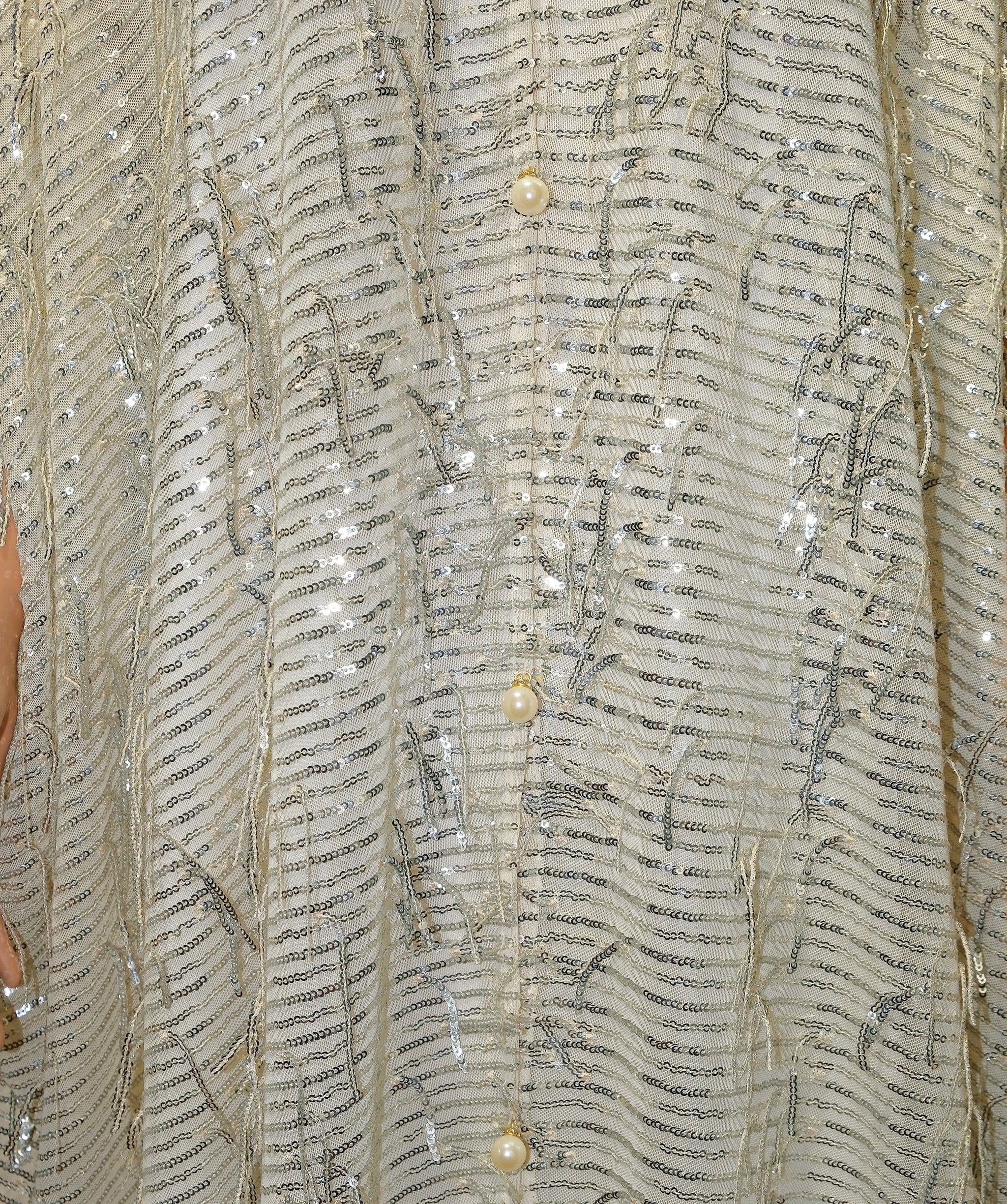 TAIRA Empress Kaftan Ivory Tassel with Slip REC1483