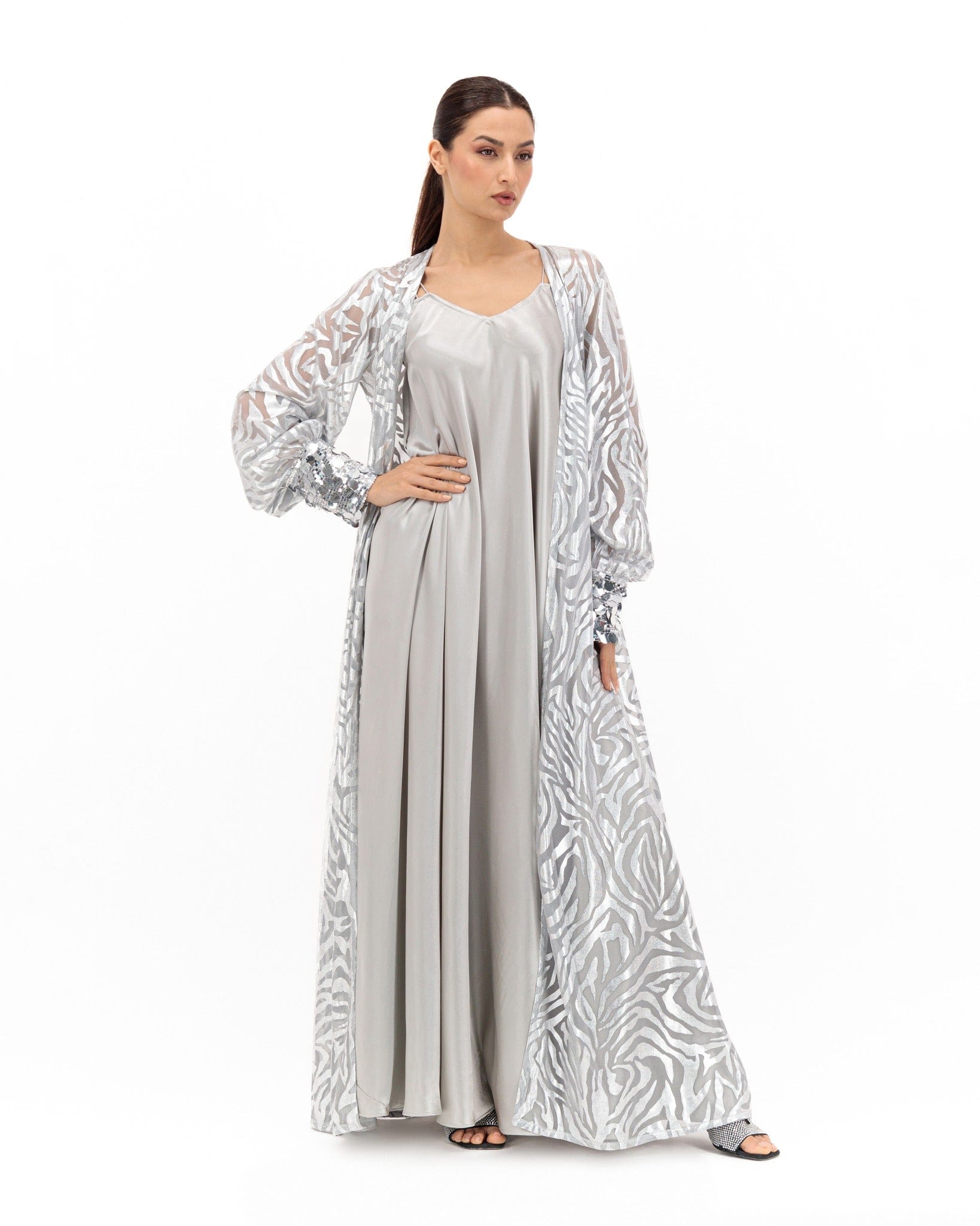 TAIRA EMAN DUSTER SET SILVER