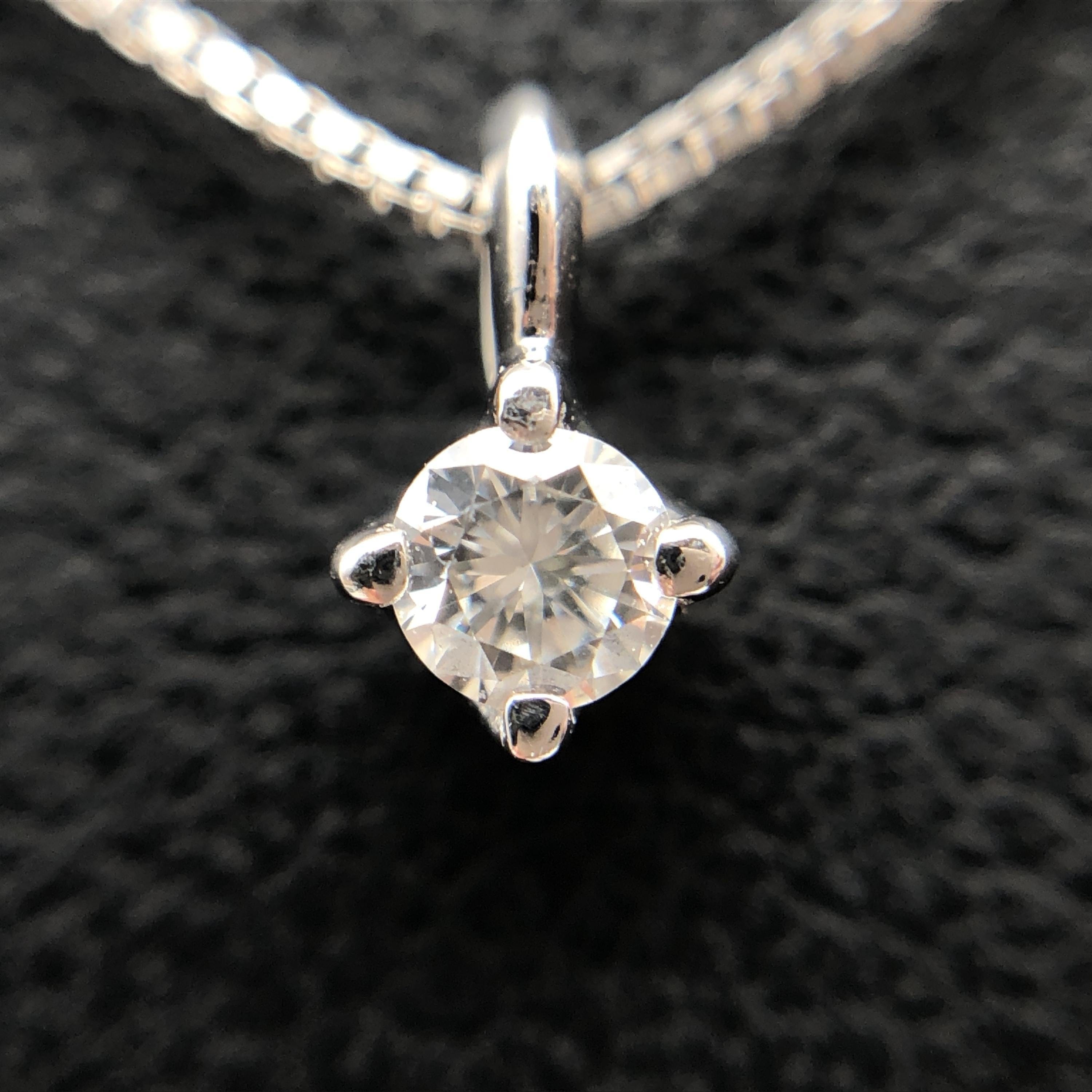 Tasaki Tasaki 1P Diamond Necklace, D(0.06c), K18WG, 1.7g, 16inch ALC3254