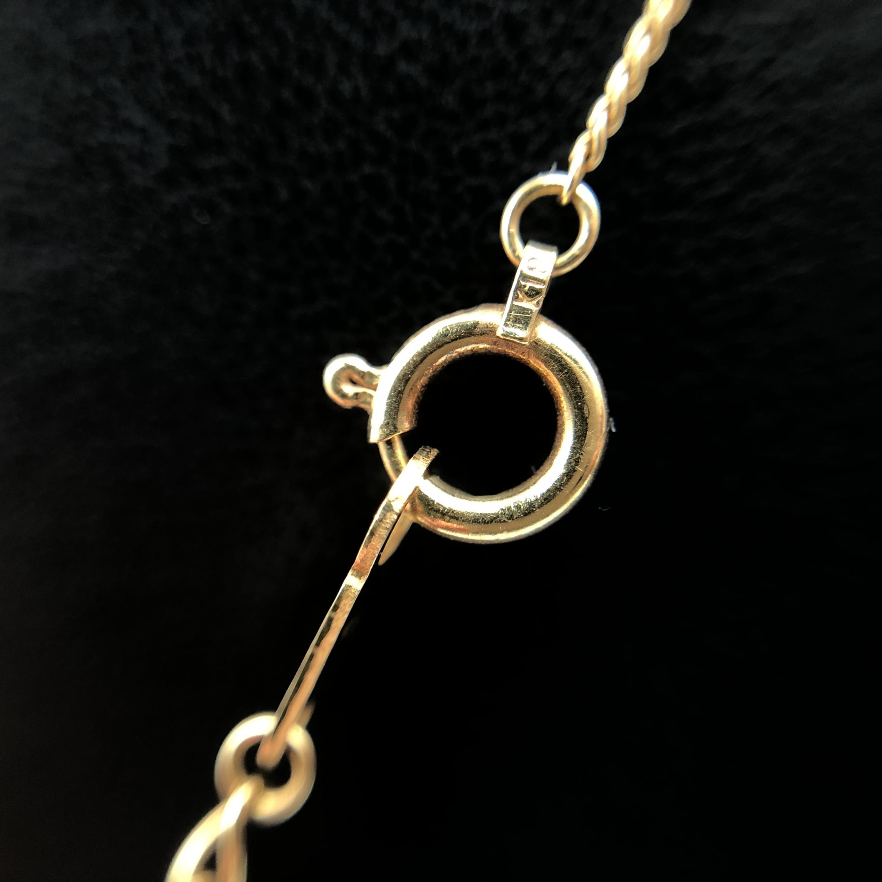 Tasaki Tasaki 1P Pearl & 1P Diamond Necklace, P(8.1mm), D(0.02ct), K18YG, 3.9g, 14inch ALC3298