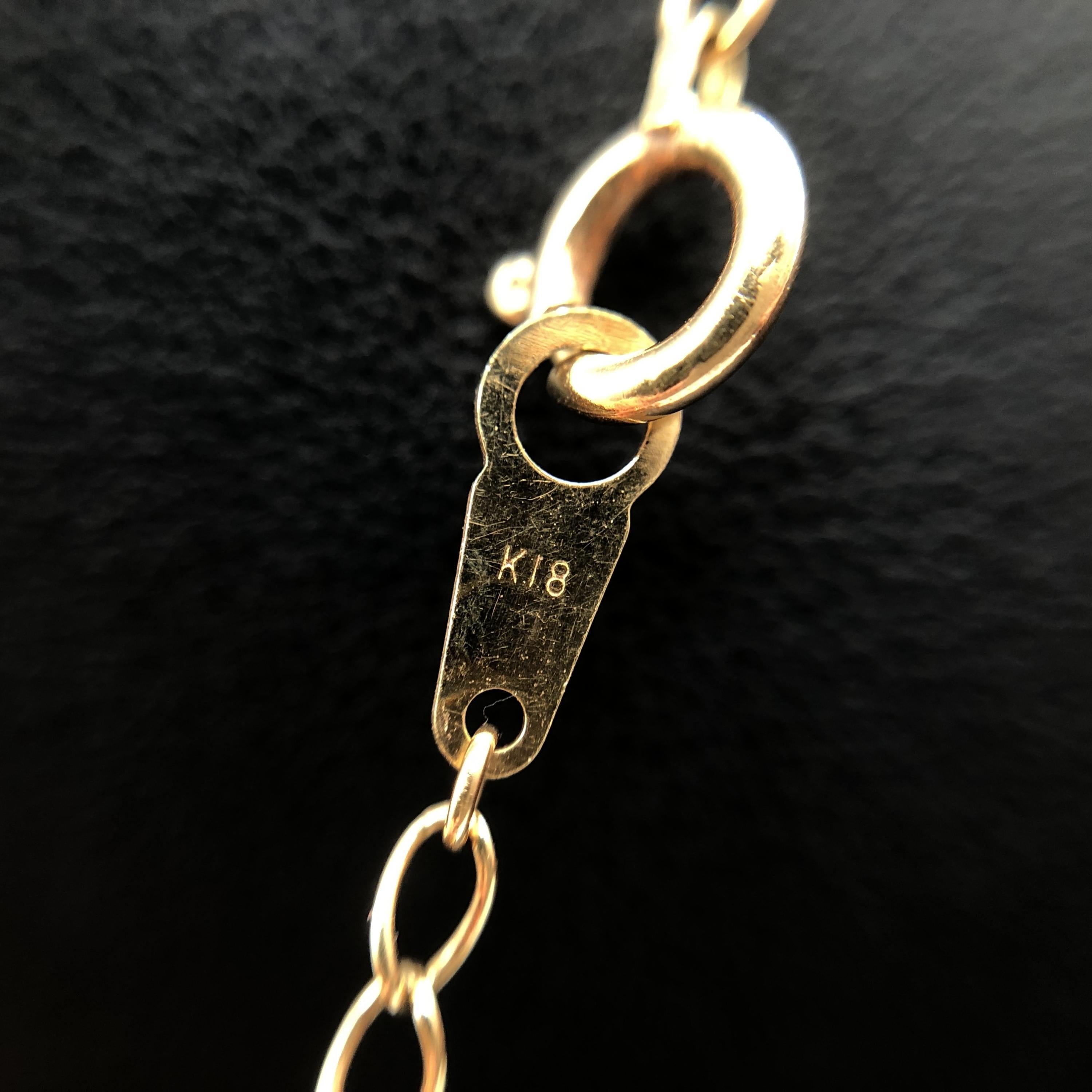 Tasaki Tasaki 1P Pearl & 1P Diamond Necklace, P(8.1mm), D(0.02ct), K18YG, 3.9g, 14inch ALC3298