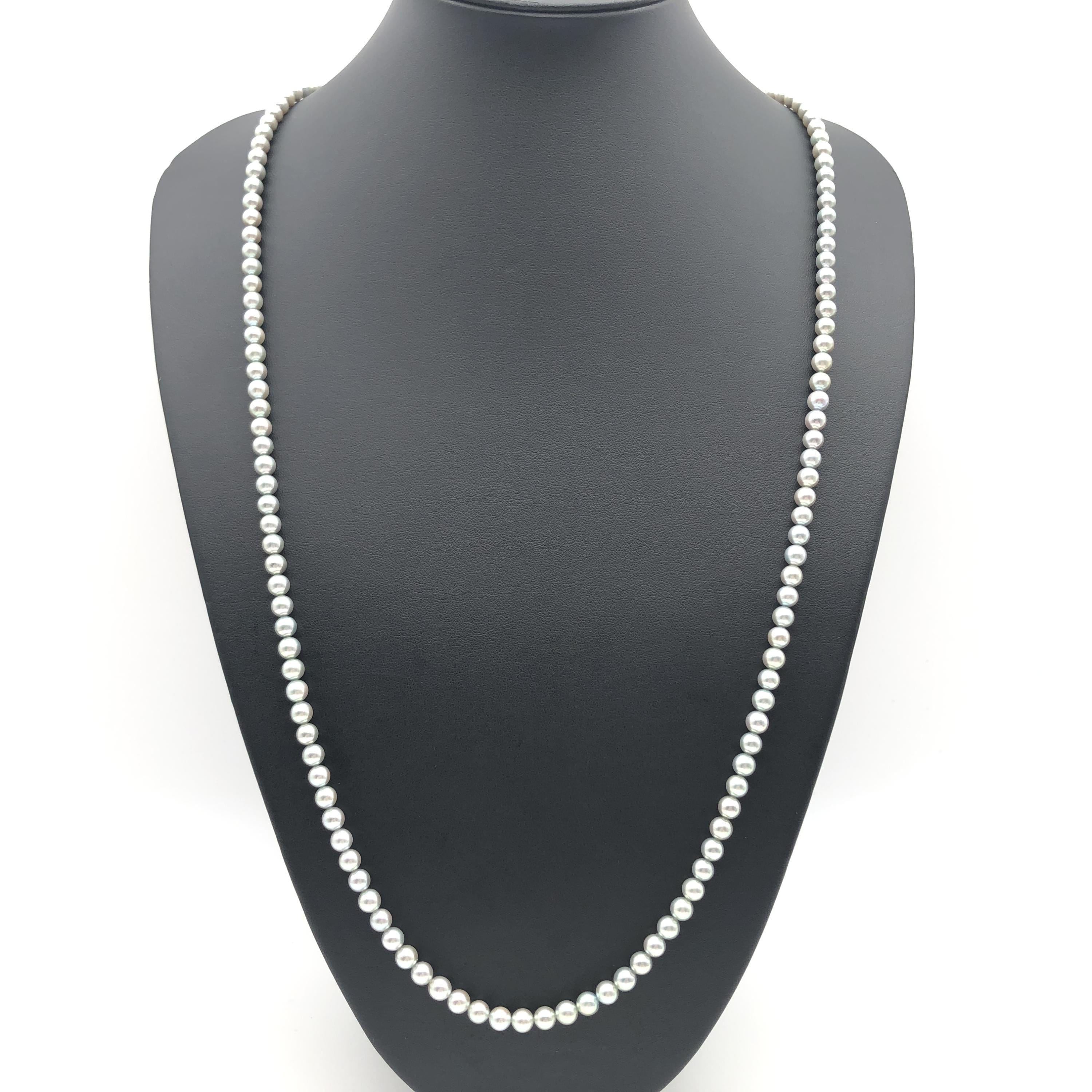 Tasaki Tasaki Blue Pearl String Long Necklace, SV, 40.3g, 31.5inch C355811