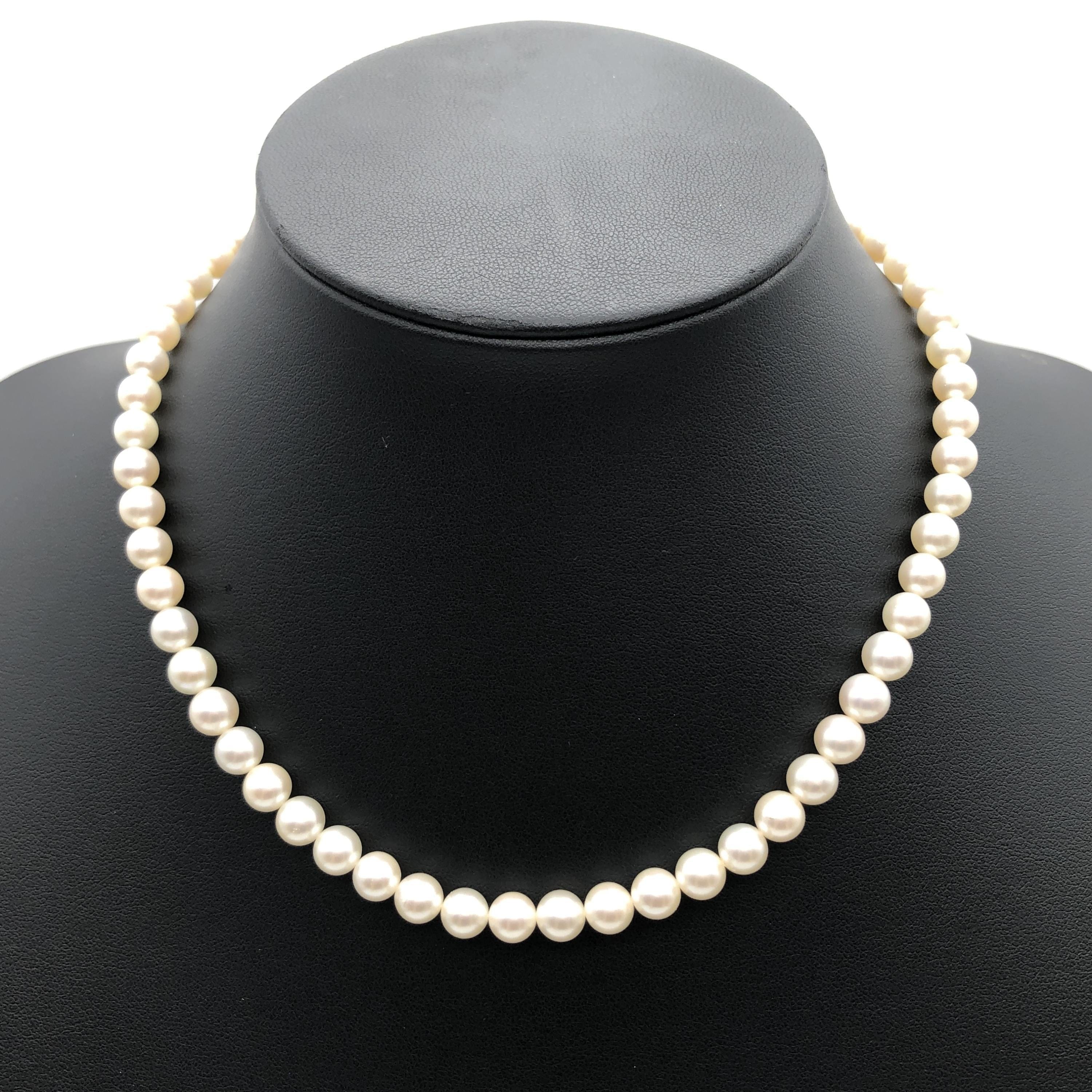 Tasaki Tasaki Pearl String Necklace, P(6.5~6.8mm),  SV, 27.7g, 16inch ALC3253