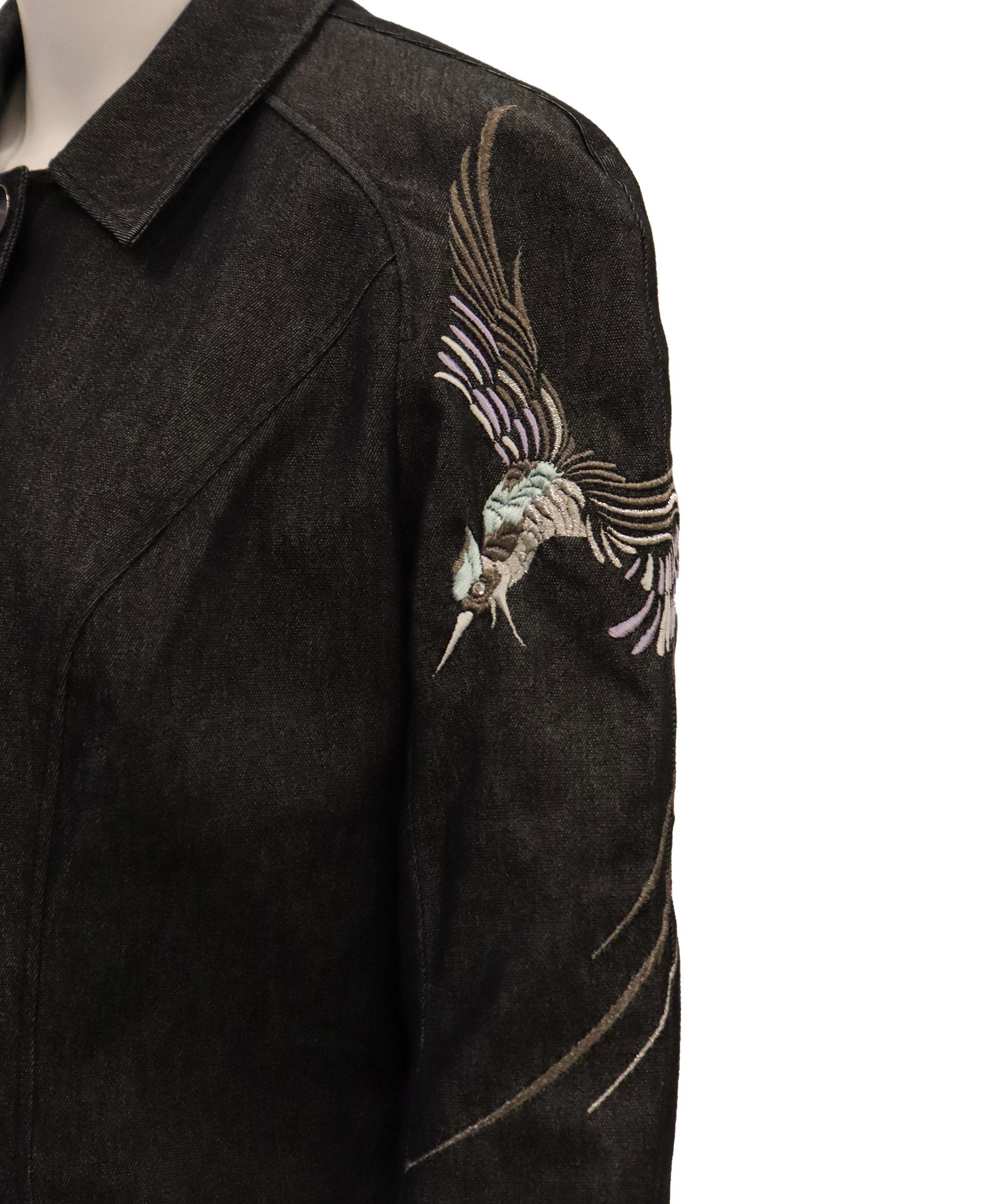 Thierry Mugler Thierry Mugler Jean jacket with birds AGC2973
