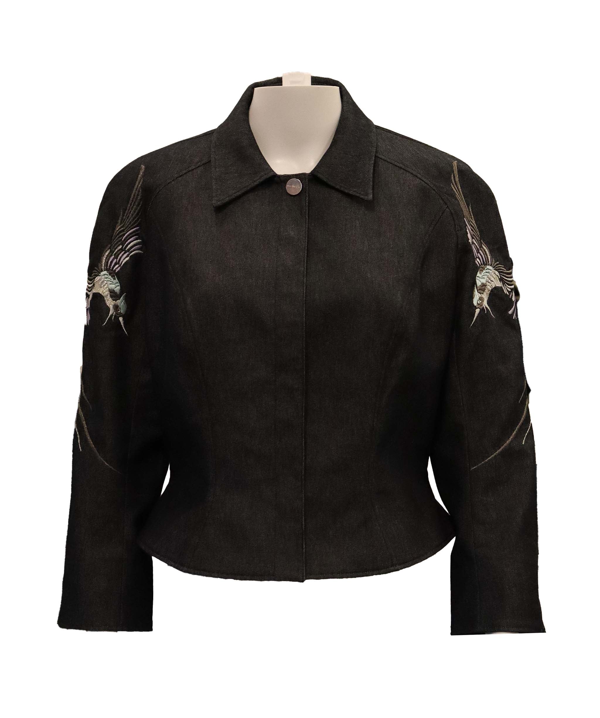 Thierry Mugler Thierry Mugler Jean jacket with birds AGC2973