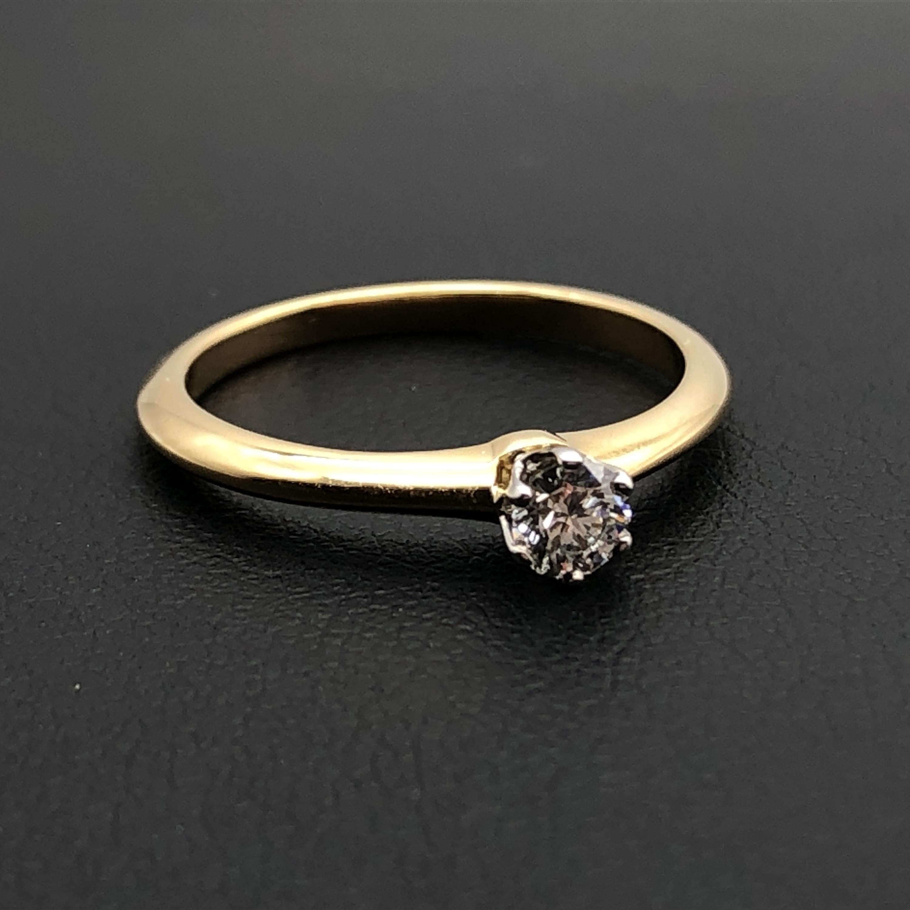 Tiffany & Co. Tiffany & Co. Classic Solitaire Diamond Ring, YG750/PT900, 2.4g, US Size 5.5 C355025