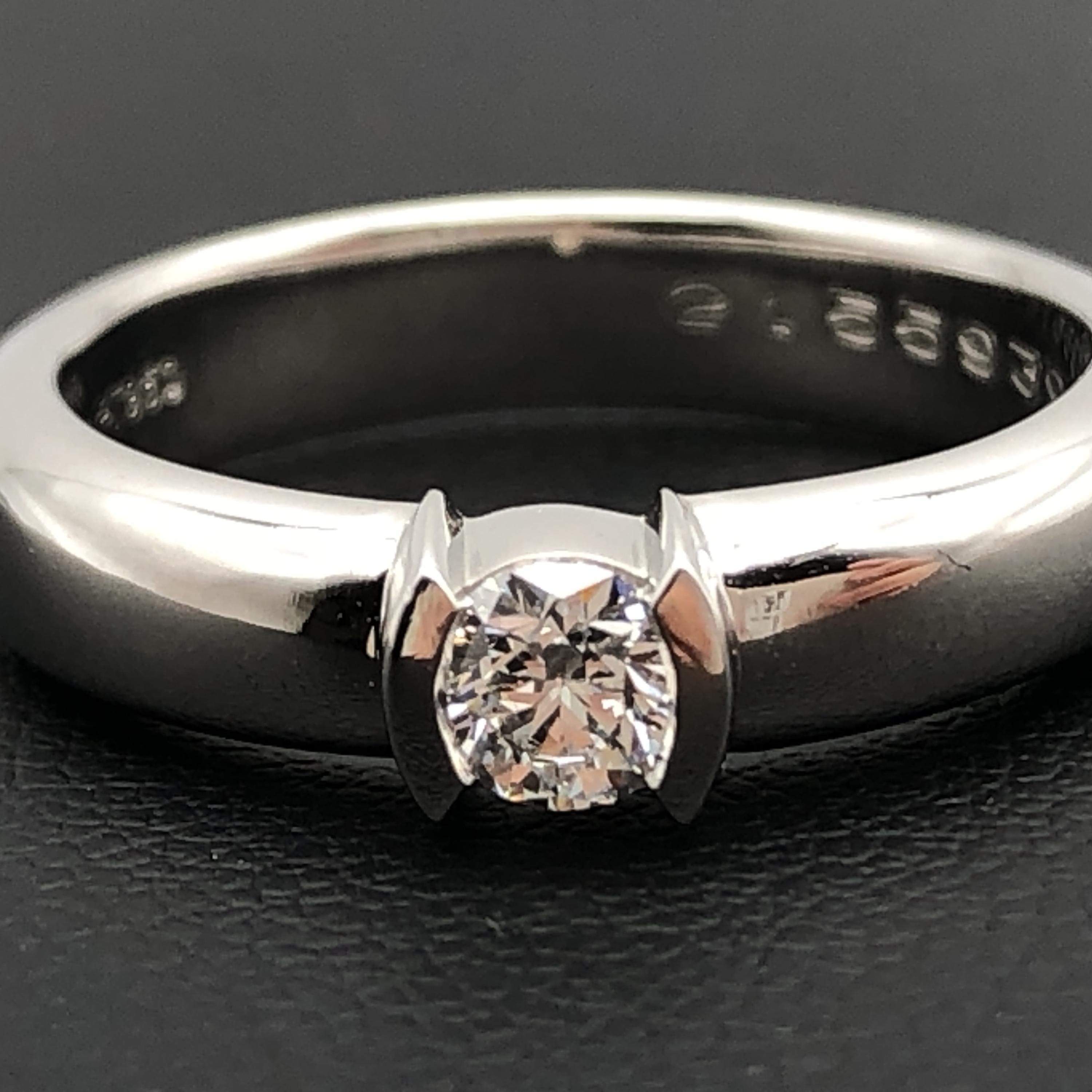 Tiffany & Co. Tiffany & Co. Dots 1P Diamond Ring, D(0.21ct), PT950, 7.9g, US Size 5.5 C355026