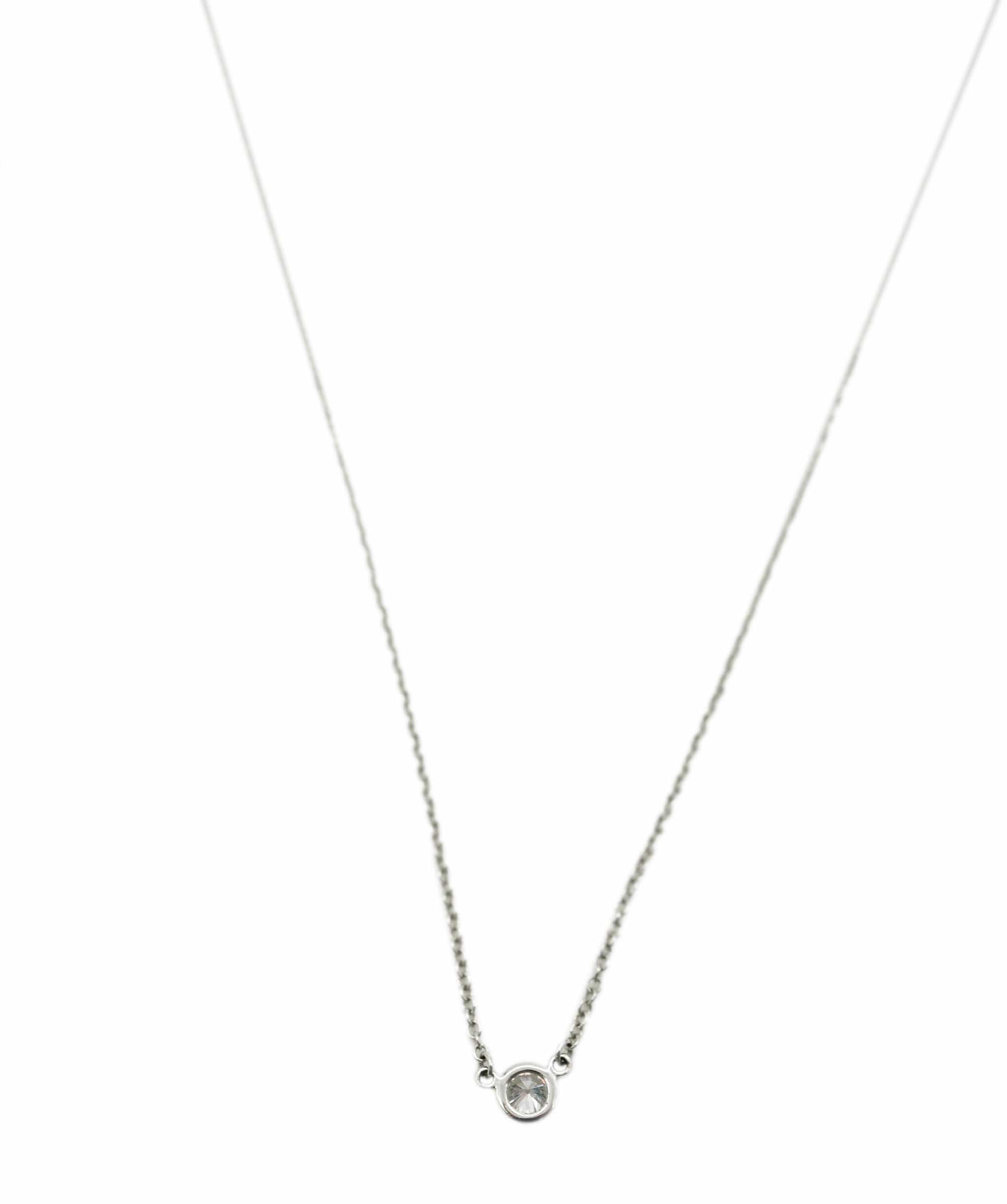 Tiffany & Co. Tiffany & Co. Elsa Peretti Platinum Diamond By The Yard Pendant, 0.08 Ct. ABC0526