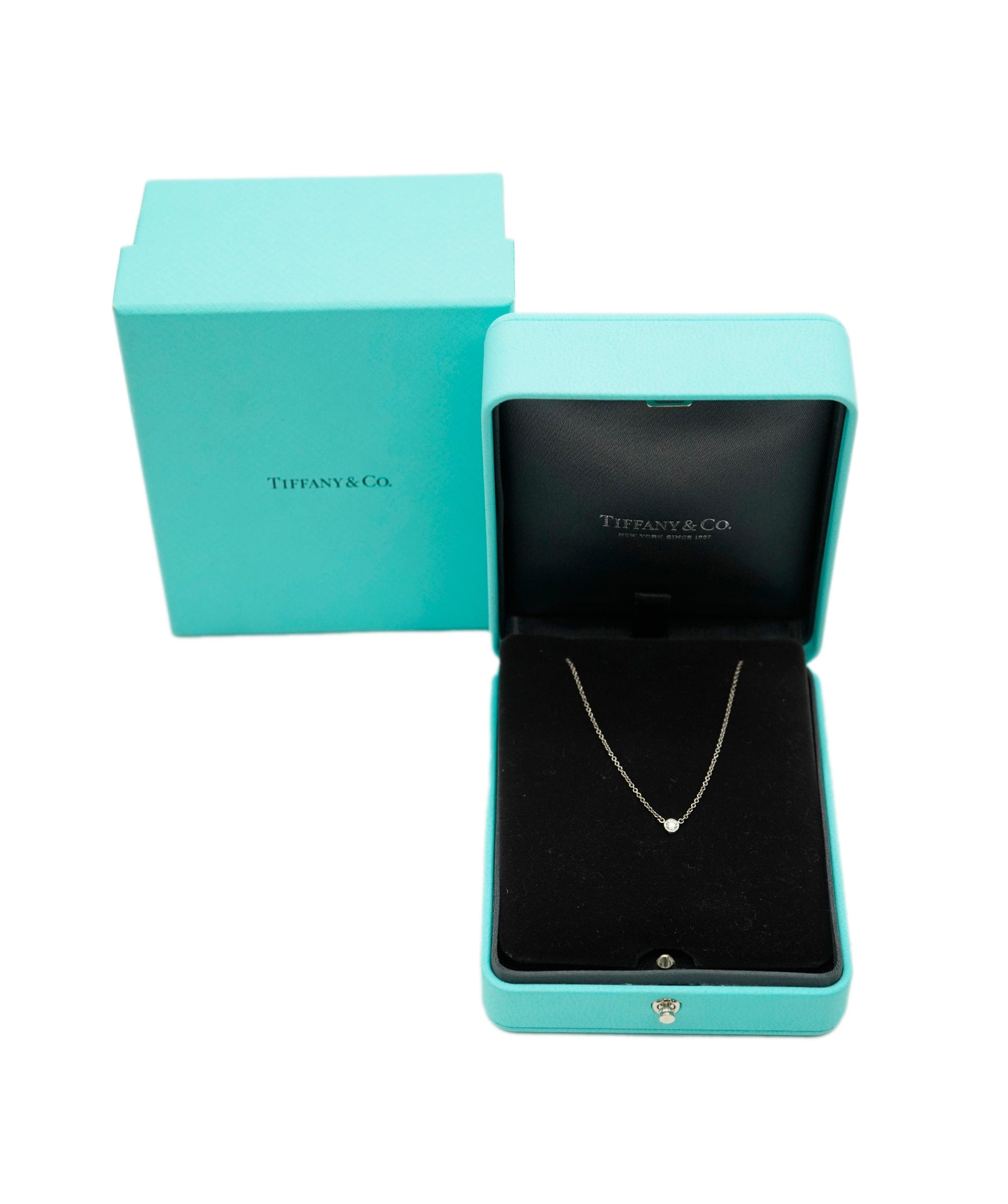 Tiffany & Co. Tiffany & Co. Elsa Peretti Platinum Diamond By The Yard Pendant, 0.08 Ct. ABC0526