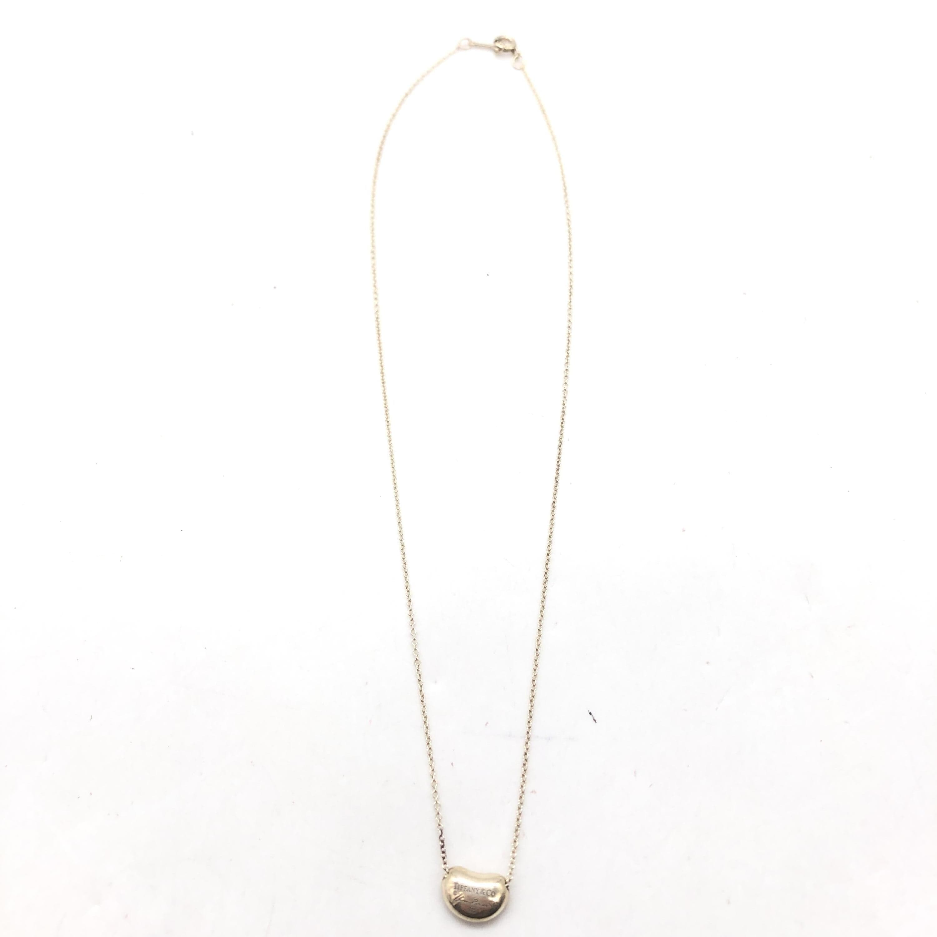 Tiffany & Co. Tiffany & Co. Sterling Silver Bean Pendant Necklace C319532