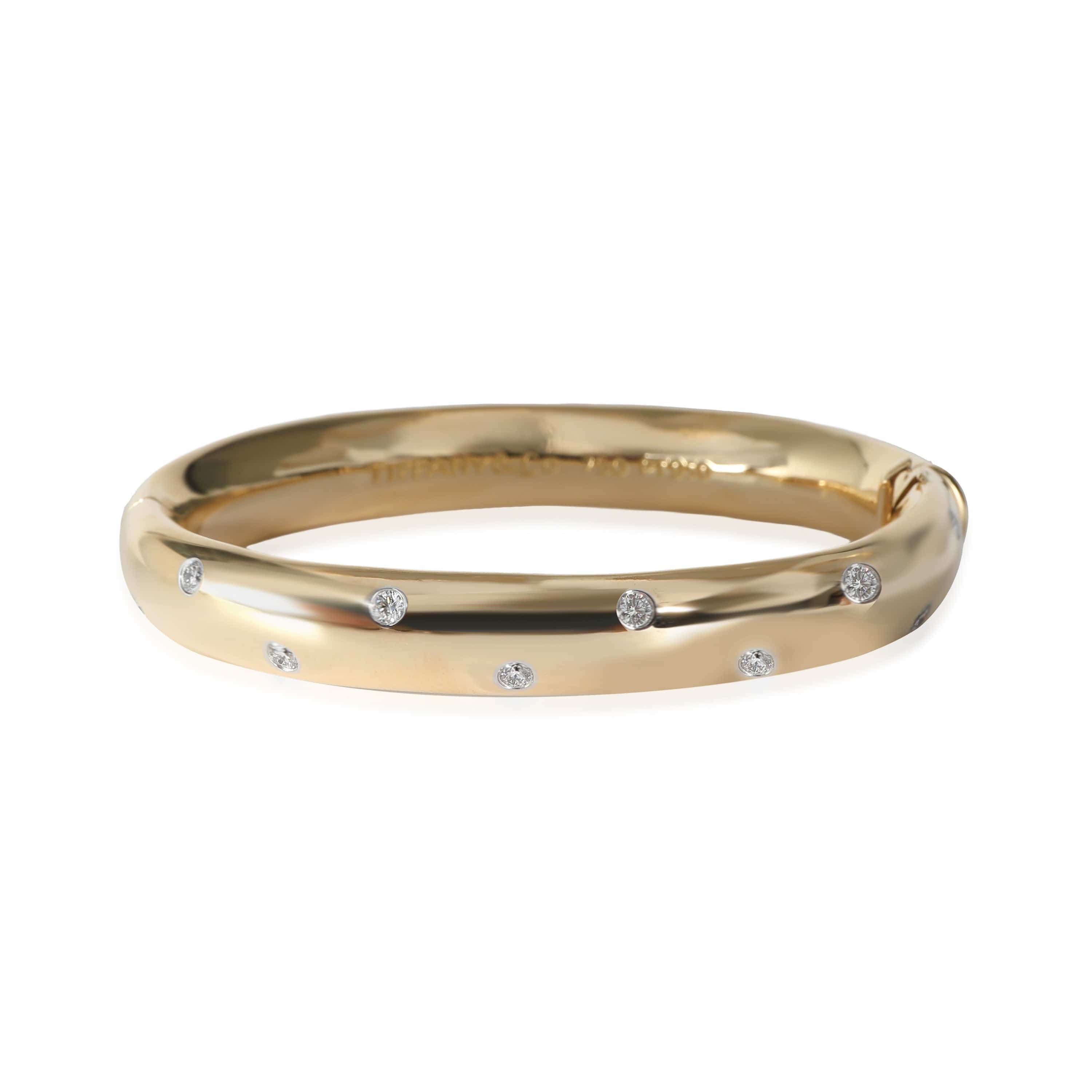 Tiffany & Co. Tiffany & Co. Etoile Bangle in 18k Yellow Gold/Platinum 0.3 CTW