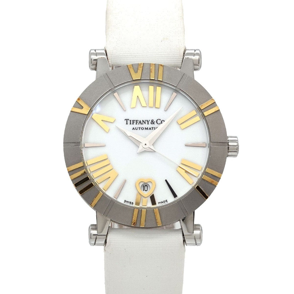 Tiffany & Co. TIFFANY&Co. Atlas Z1300 68 16A20A41A Automatic Date White Ladies 90325673