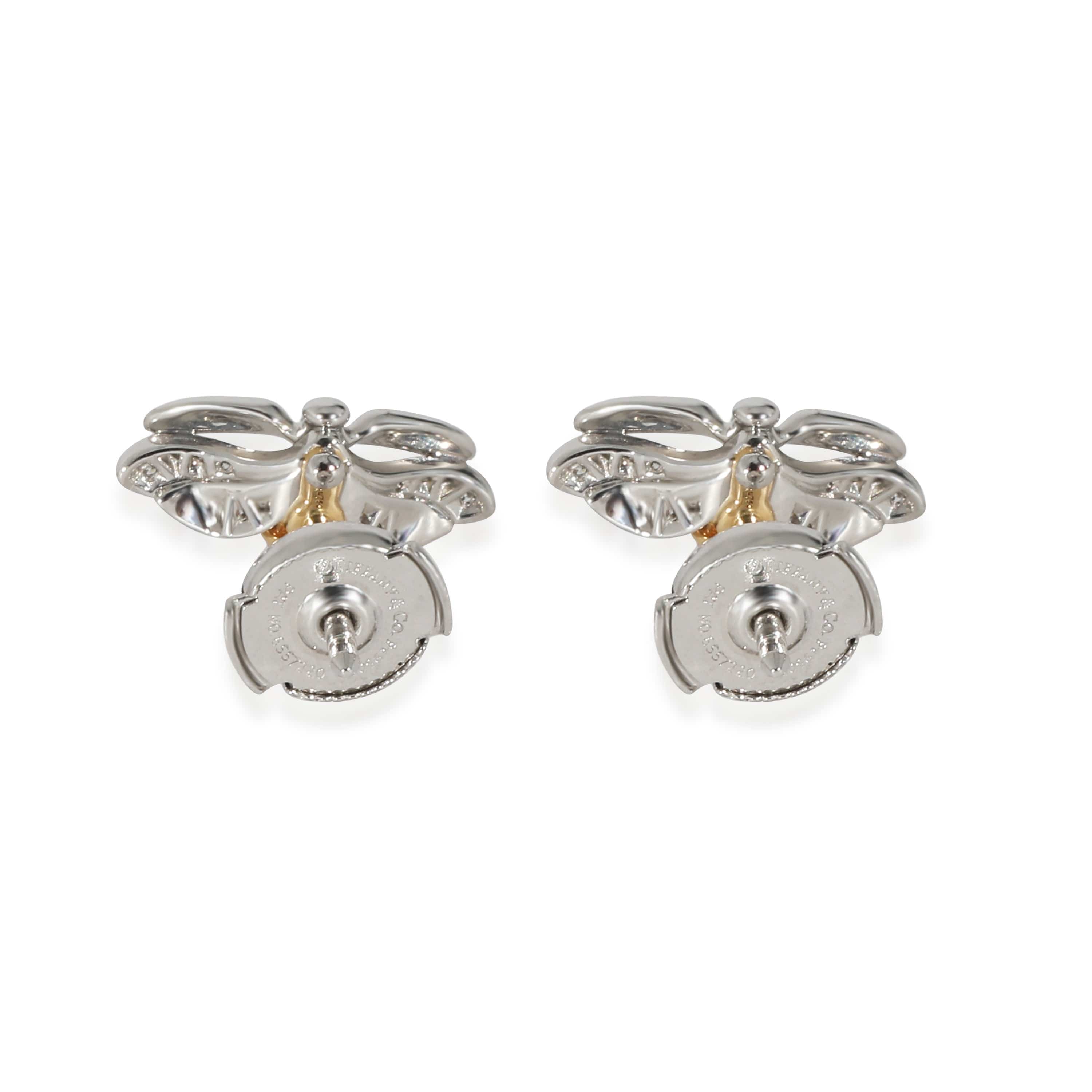 Tiffany & Co. Paper Flowers Diamonds & Spessartine Firefly Earrings in Platinum