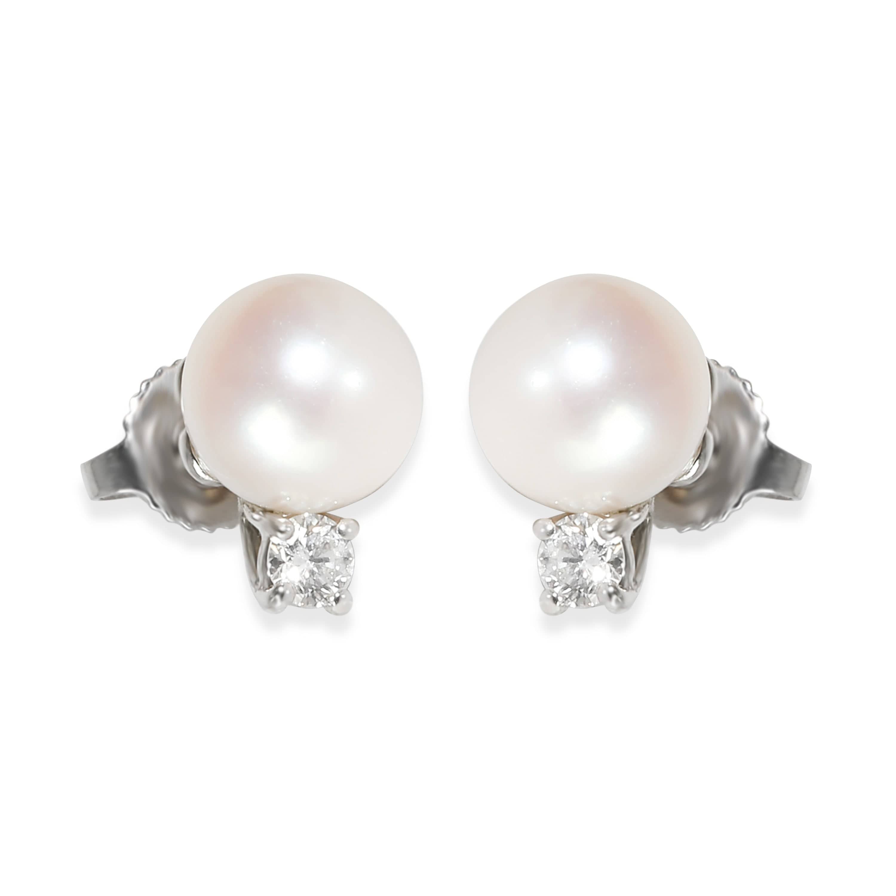 Tiffany & Co. Signature Pearls Stud Earrings in 18k White Gold