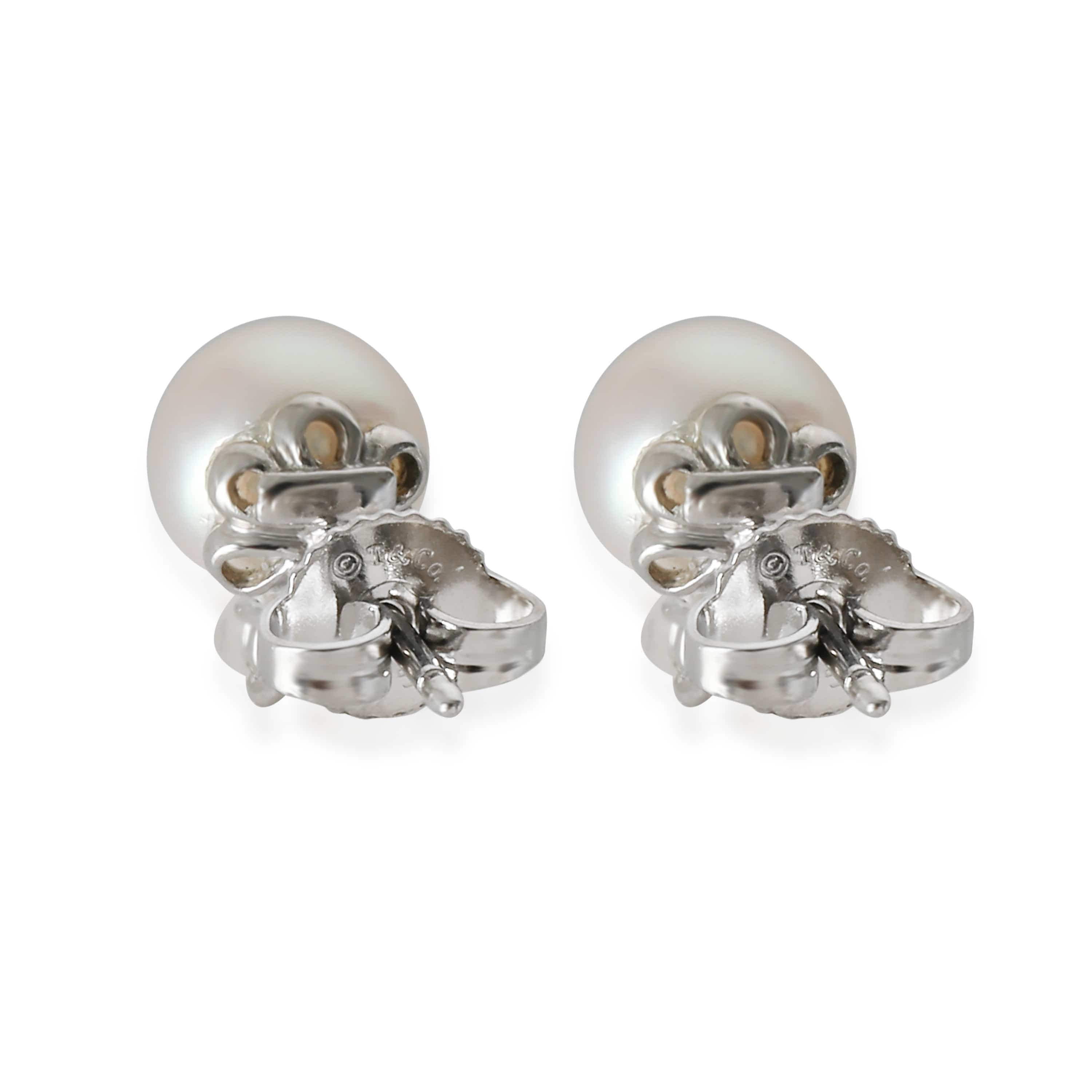 Tiffany & Co. Signature Pearls Stud Earrings in 18k White Gold