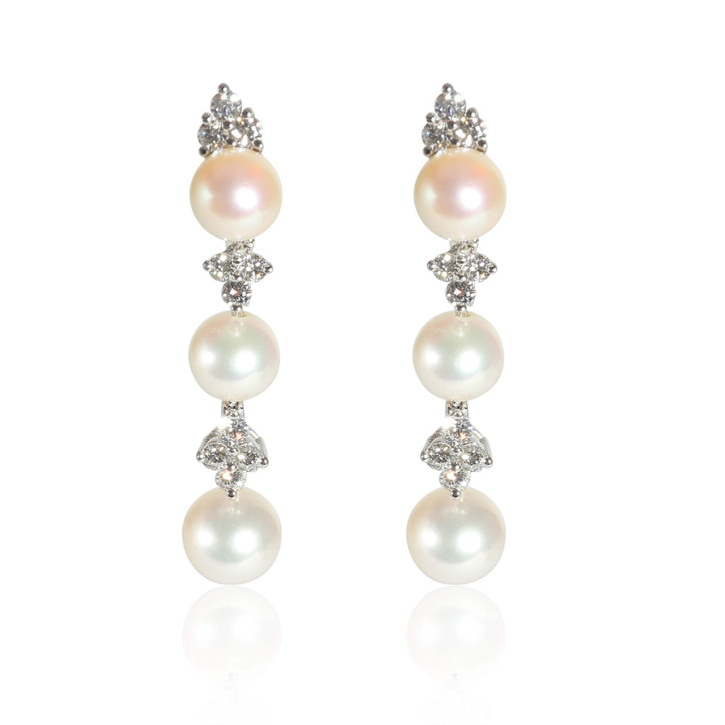 Tiffany & Co. Schlumberger Pearl and Diamond Earrings - Manhattan Art and  Antiques Center