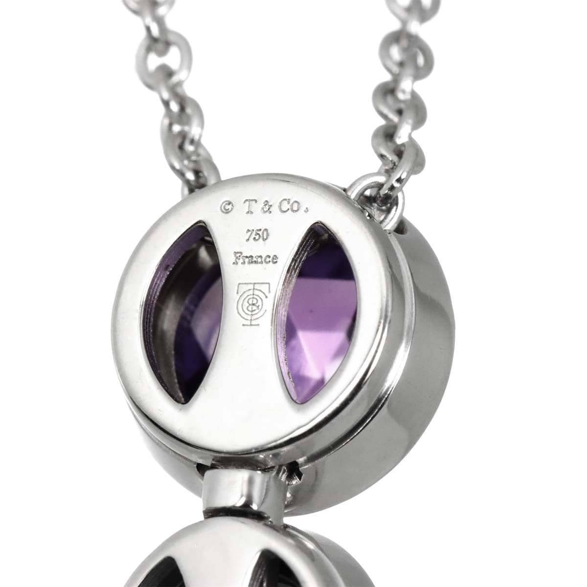 TIFFANY Co. TIFFANY Co. Amethyst Iolite Necklace 18K White Gold 750 90317822