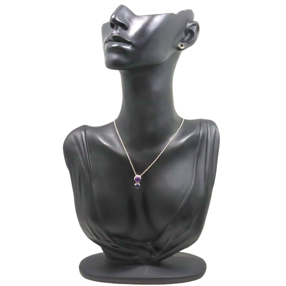 TIFFANY Co. TIFFANY Co. Amethyst Iolite Necklace 18K White Gold 750 90317822