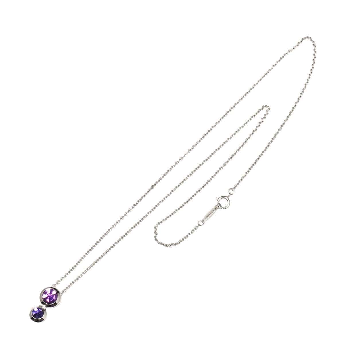 TIFFANY Co. TIFFANY Co. Amethyst Iolite Necklace 18K White Gold 750 90317822
