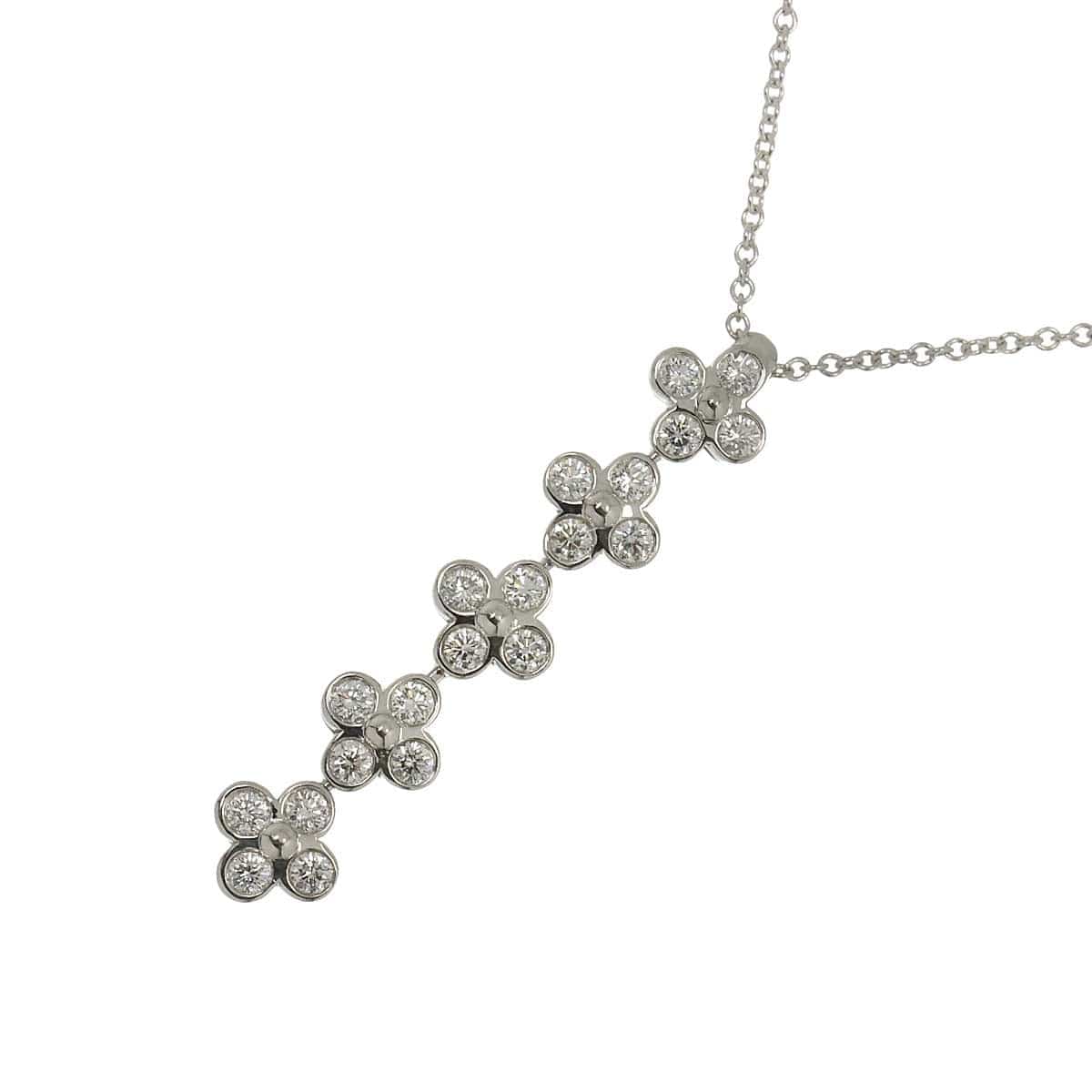 TIFFANY Co. TIFFANY Co. Bezel Set Diamond Necklace Platinum 90291527