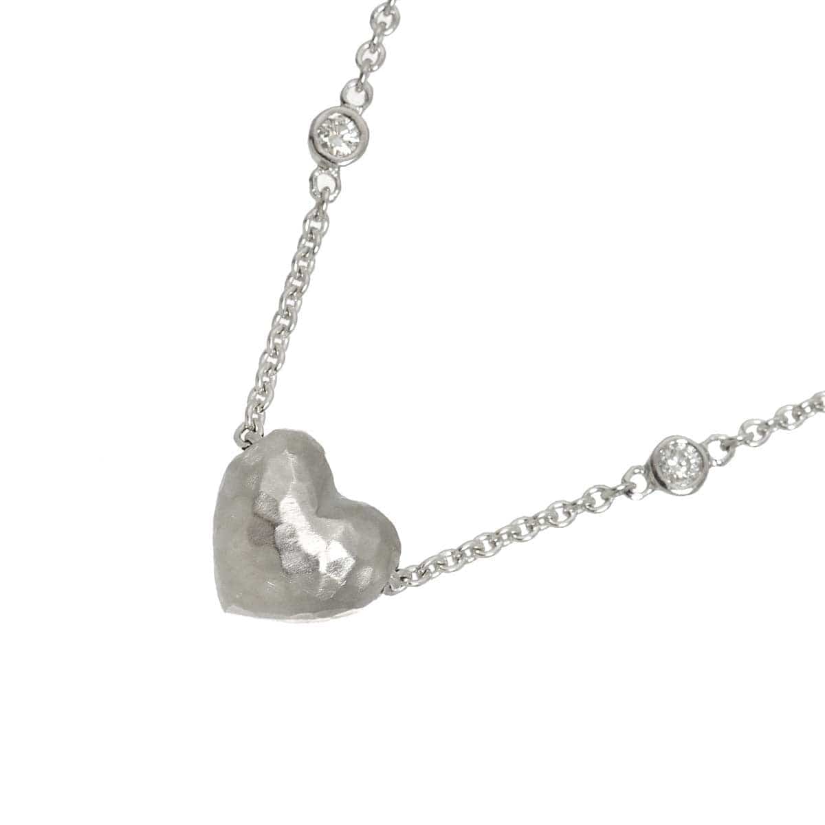 TIFFANY Co. TIFFANY Co. Heart Diamond Necklace 18K WG White Gold 750 90318409