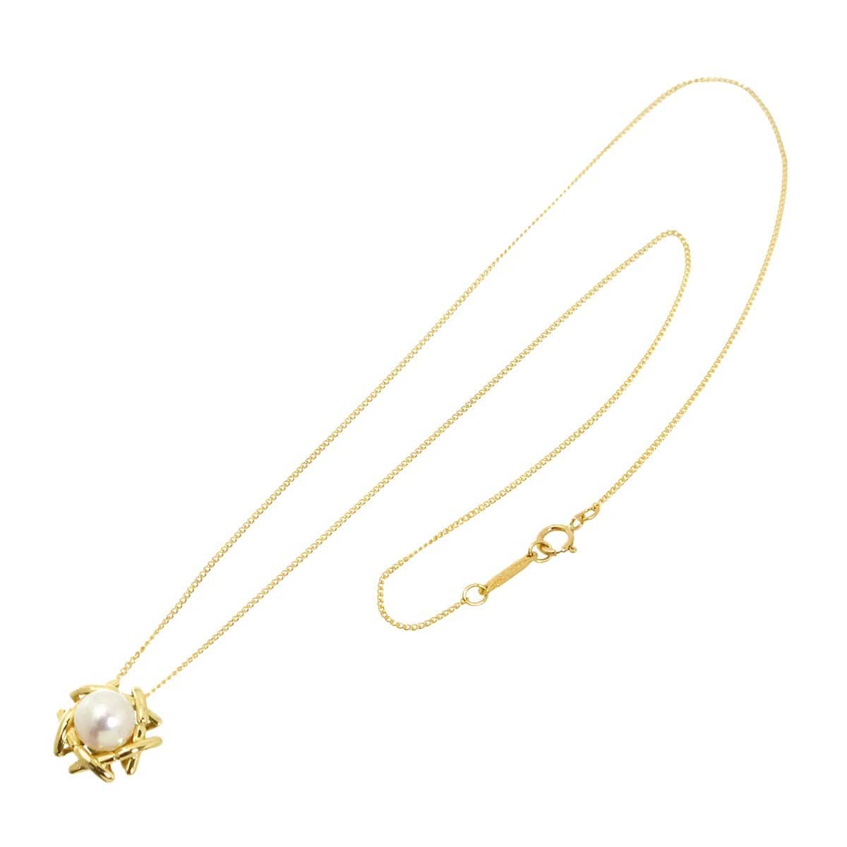 TIFFANY Co. TIFFANY Co. Kiss Akoya pearl 6.8mm Necklace 18K YG 750 90321897