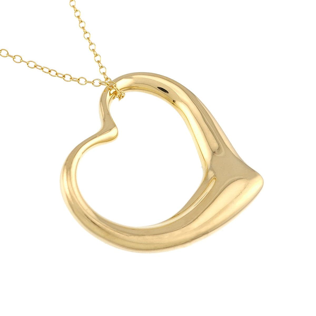 TIFFANY Co. TIFFANY Co. Open Heart Long Necklace 18K Yellow Gold 750 90327416