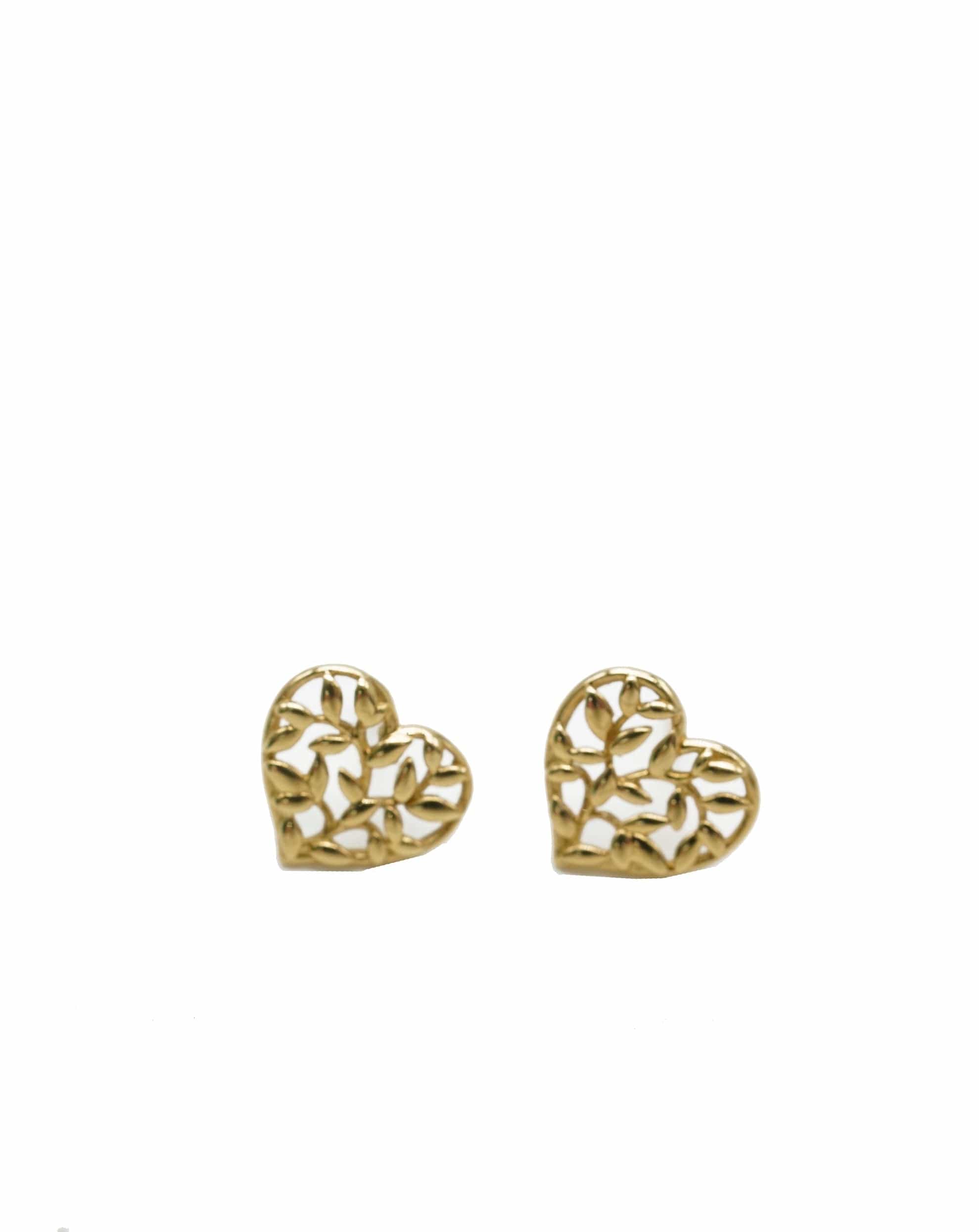 Tiffany & Co. Paloma Picasso Tiffany Heart Leaf Earrings 18k yellow gold REC1695