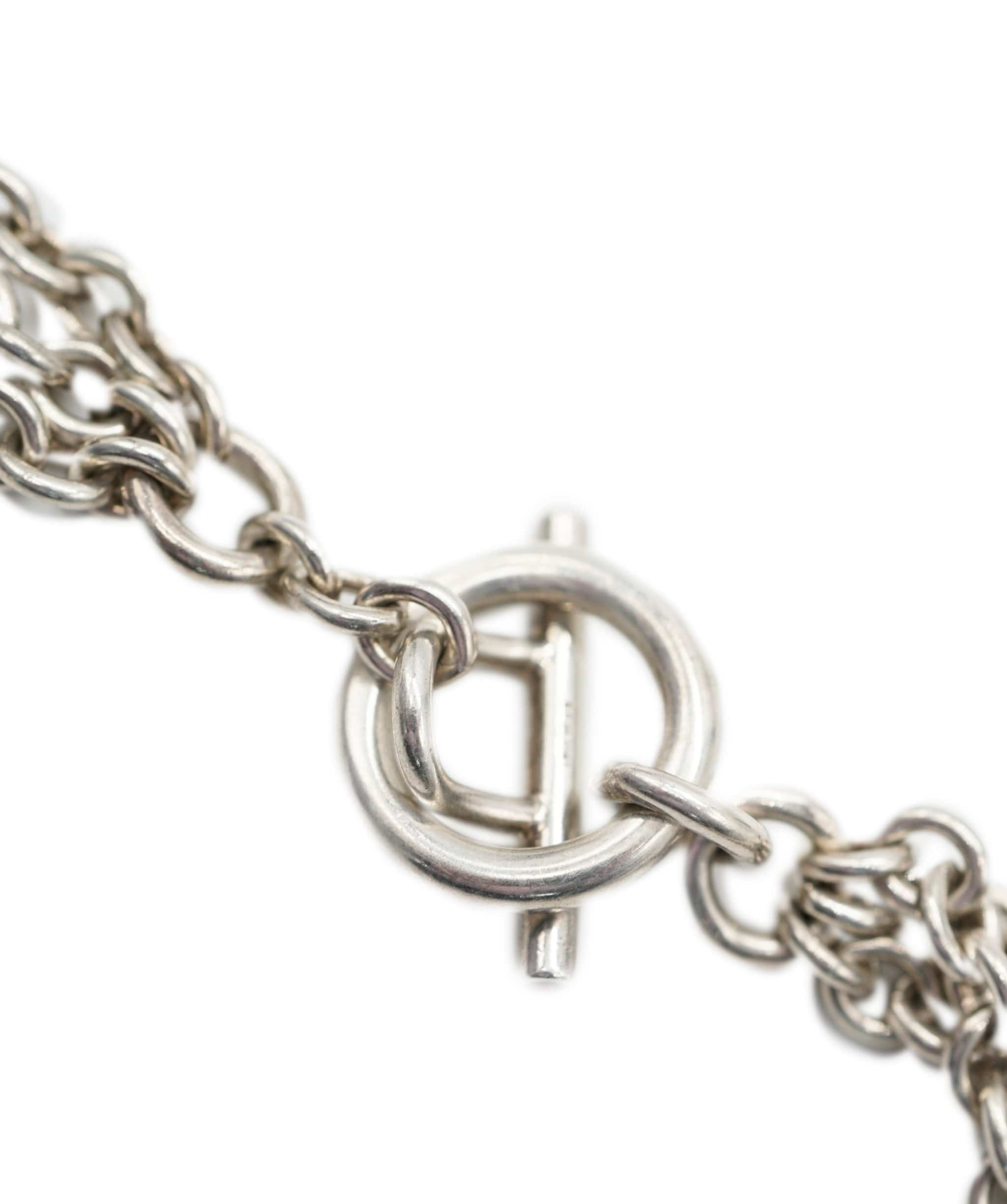 Tiffany & Co. Sterling Silver Tiffany & Co. Multi-Strand Puff Heart Necklace ABC0630